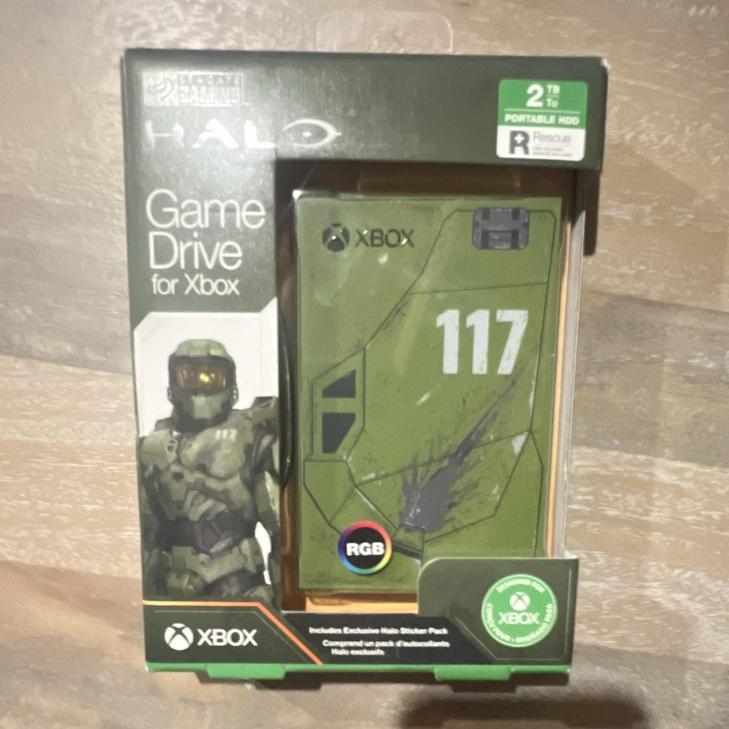 Seagate 2TB Game Drive for Xbox Halo UNSC External HDD RGB USB 3.2 Gen 1