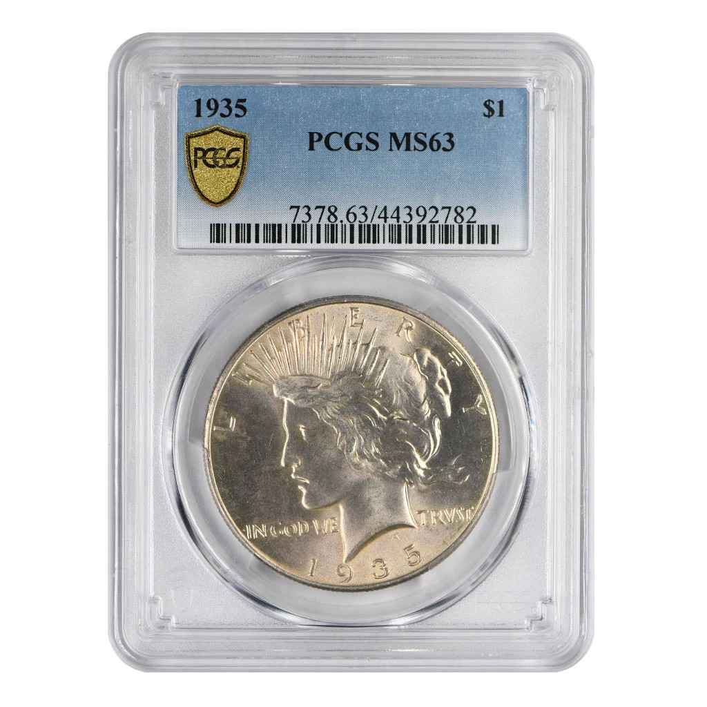 1935 Peace Dollar PCGS MS-63