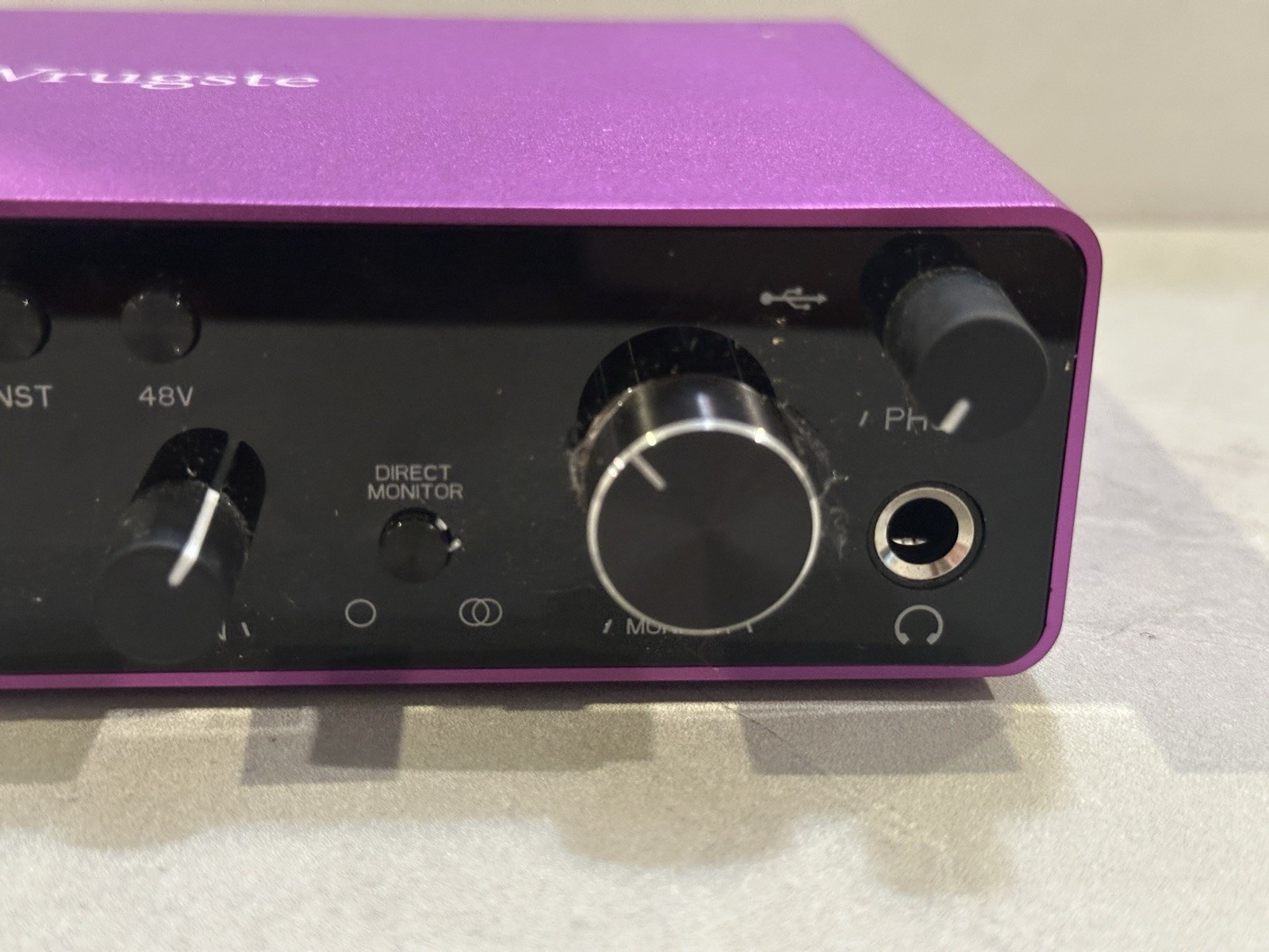 Wrugste USB Audio Interface +48v No Cords Pre Owned Purple
