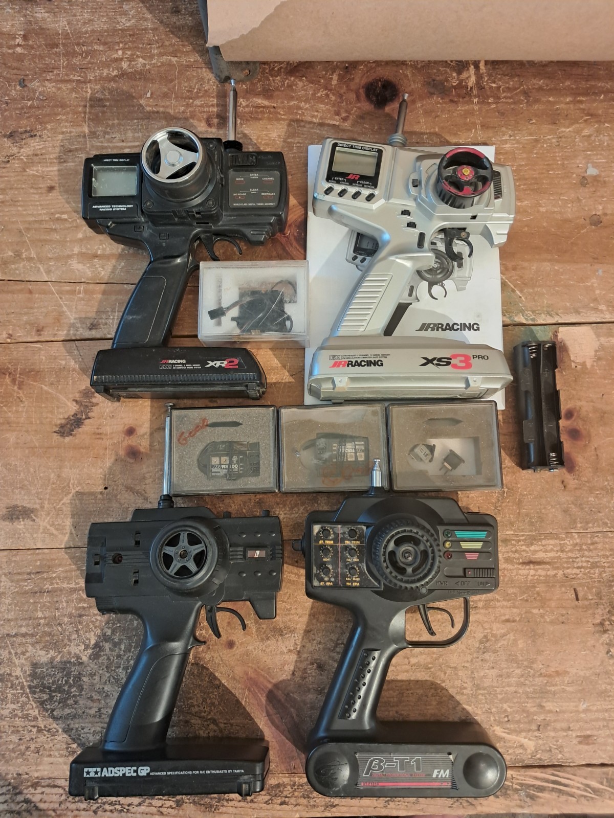 Vintage JR Racing XS3 Pro XR2 GS RACING B-T1 Tamiya ADSPEC GP XR TX Lot RARE