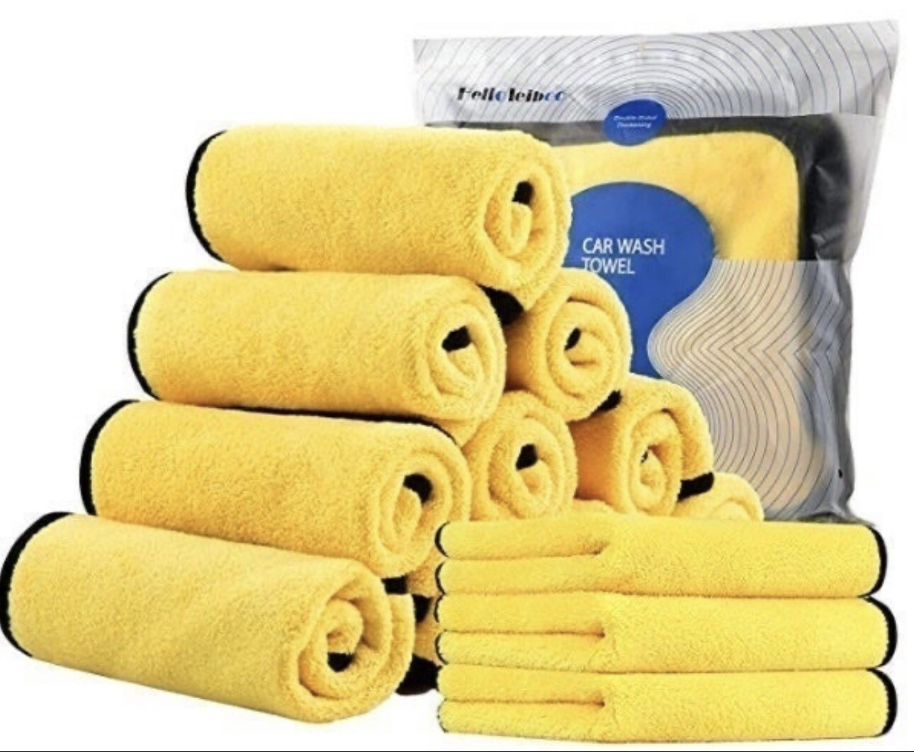 12PCS Car Microfiber Wash Towel  Drying Rag Car Polishing Absorbent 11.8"*11.8"