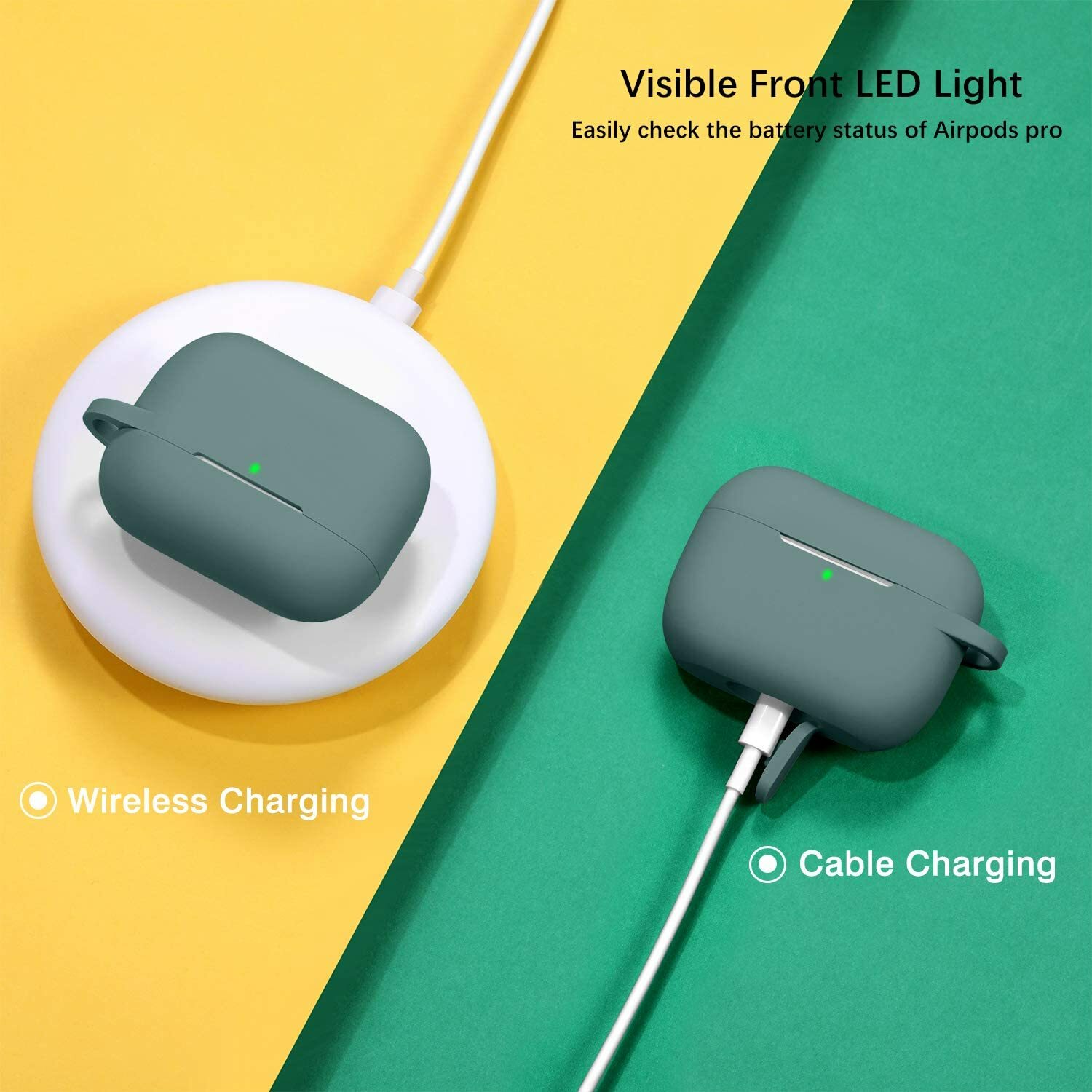 For Apple AirPods PRO Wireless Charging Case Silicone Cover Protective Skin