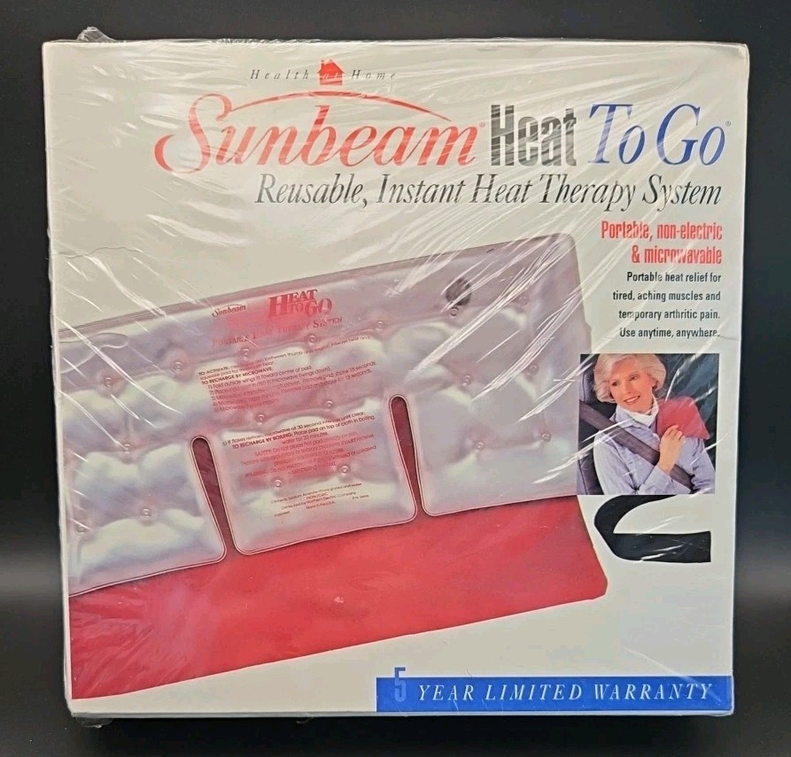 Sunbeam Heat To Go Portable Heat Therapy System Model #1763 NEW SEALED