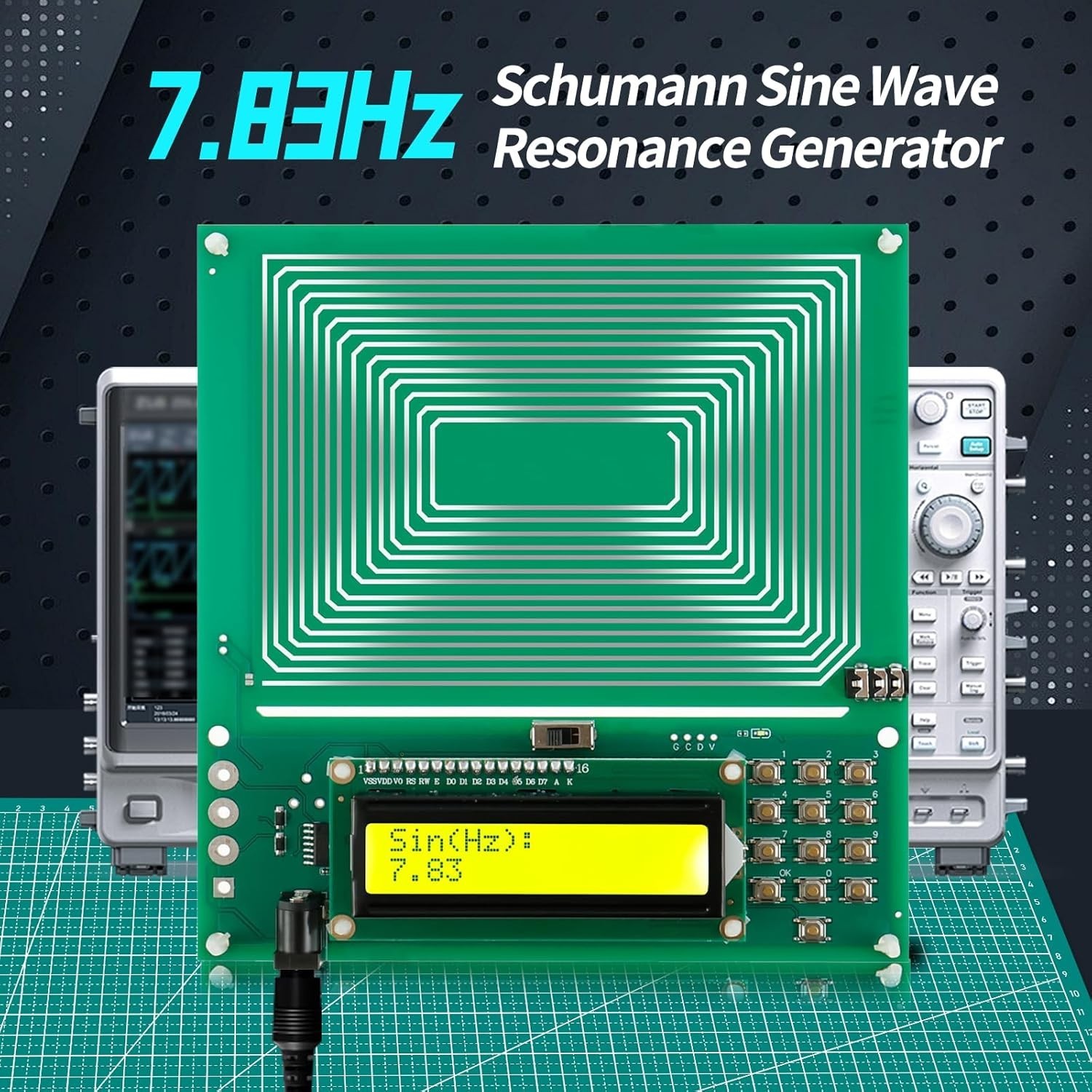 Adjustable Schumann Resonance Generator, Healing Frequency Device, 7.83Hz Freque