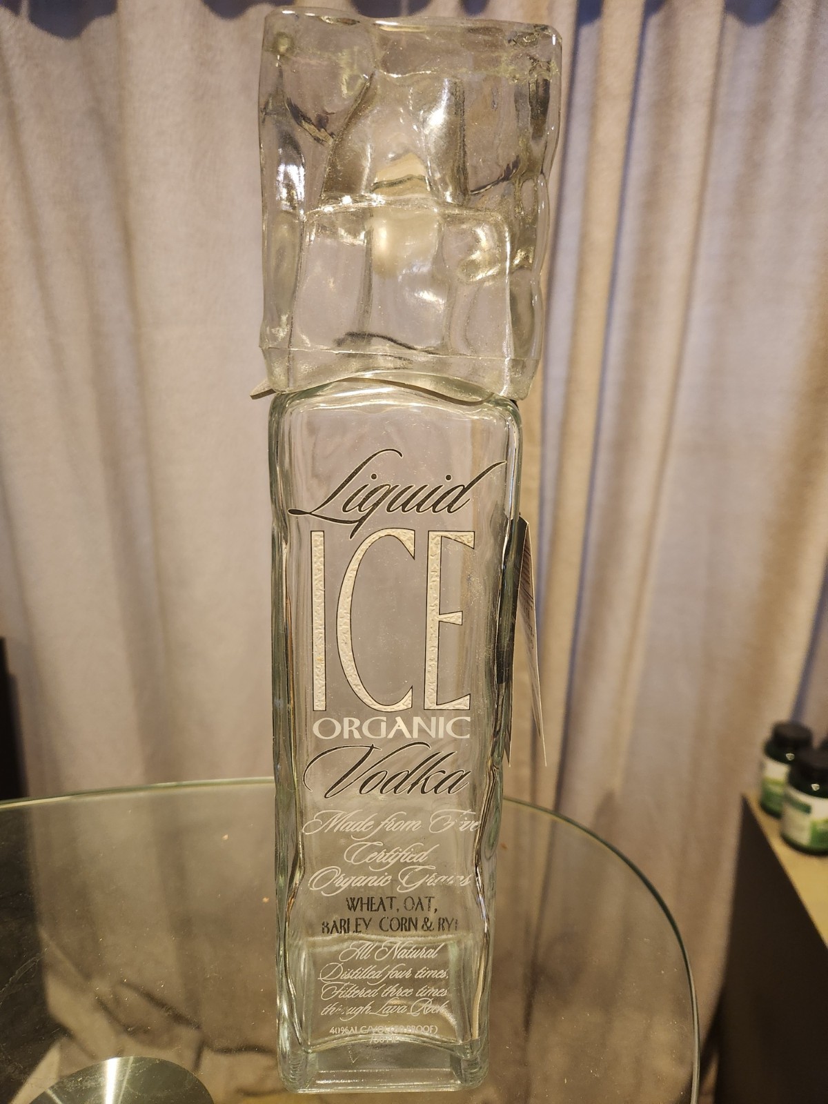 Rare Liquid ICE Vodka Bottle Empty