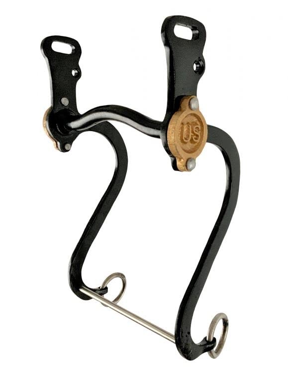 Showman Black Steel Cavalry Style Bit w/ Port Mouth