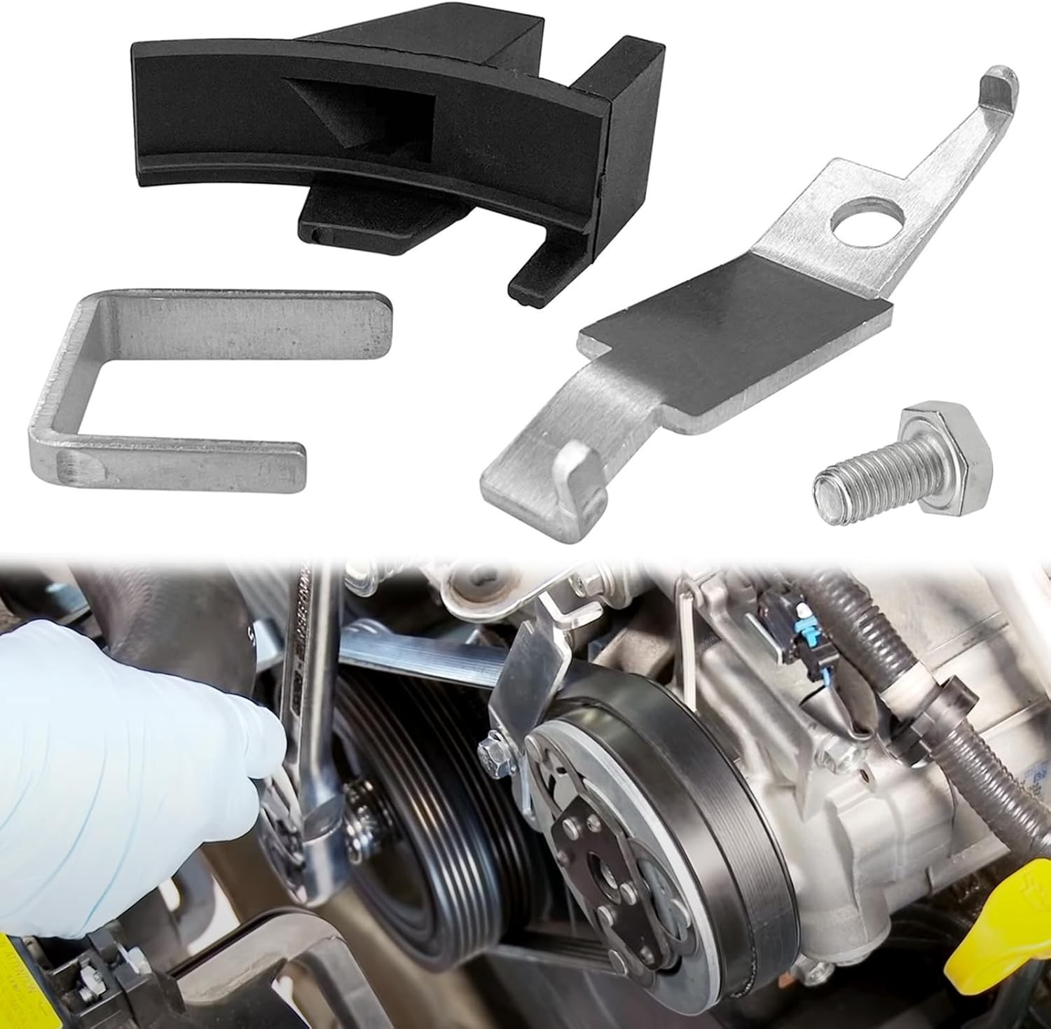 91031 Stretch Belt Installation Engine Tool, Compatible with Subaru Black