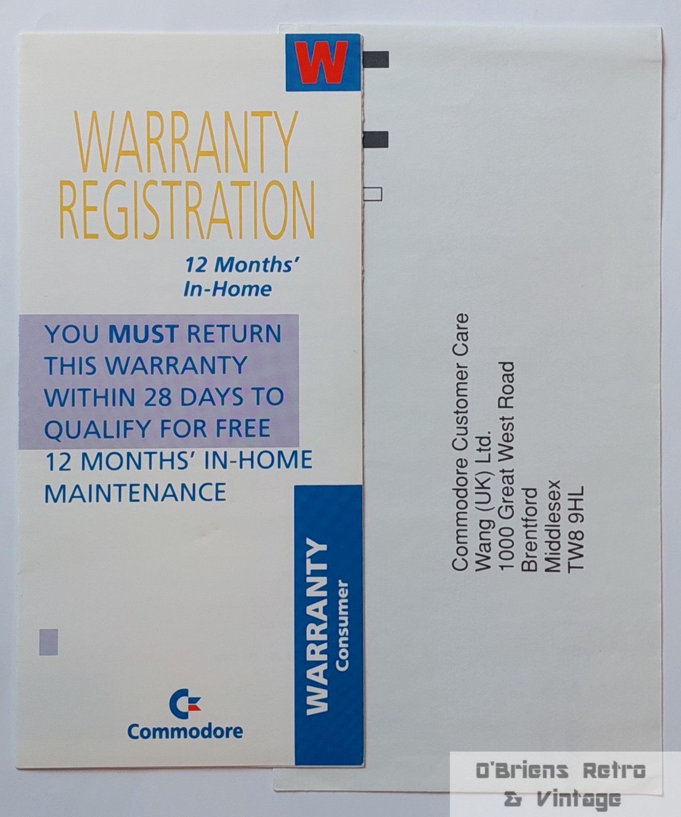 Commodore Amiga Warranty Registration Set (1992)