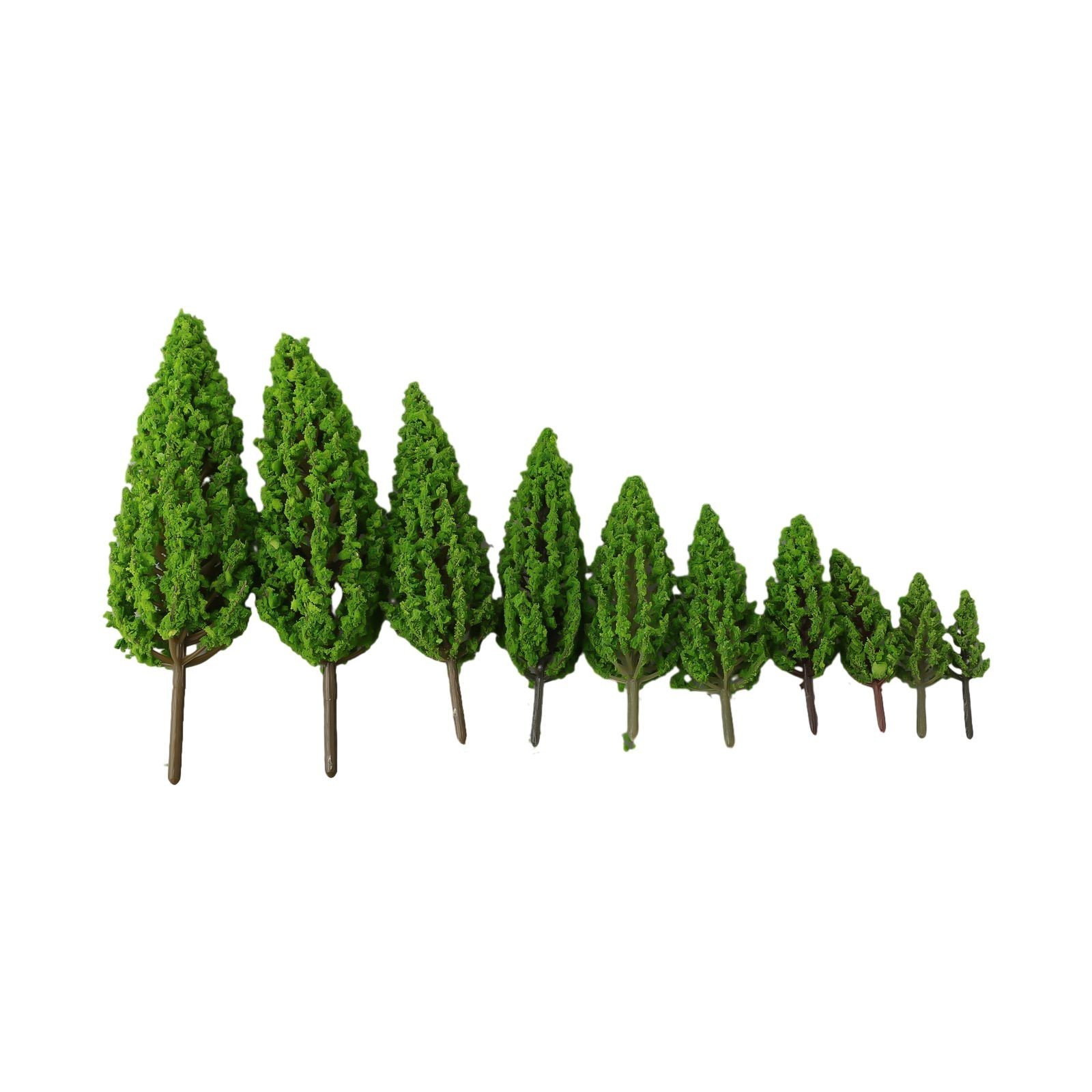 10 Pcs Model Pine Trees Model Train Trees For HO Or OO Scale Scene Layout