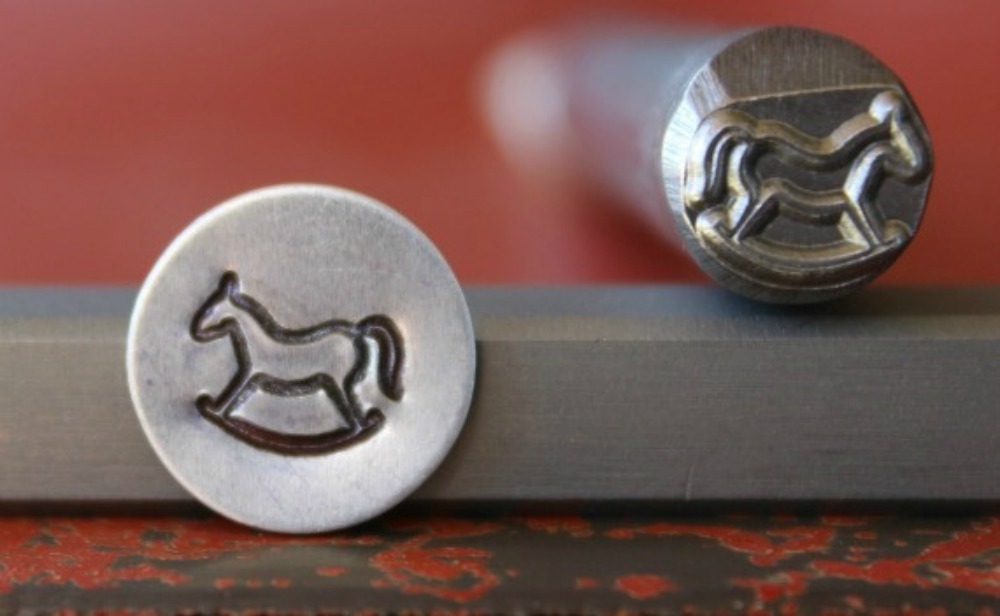 SUPPLY GUY 7mm Rocking Horse Metal Punch Design Stamp SGDK-15, Made in the USA
