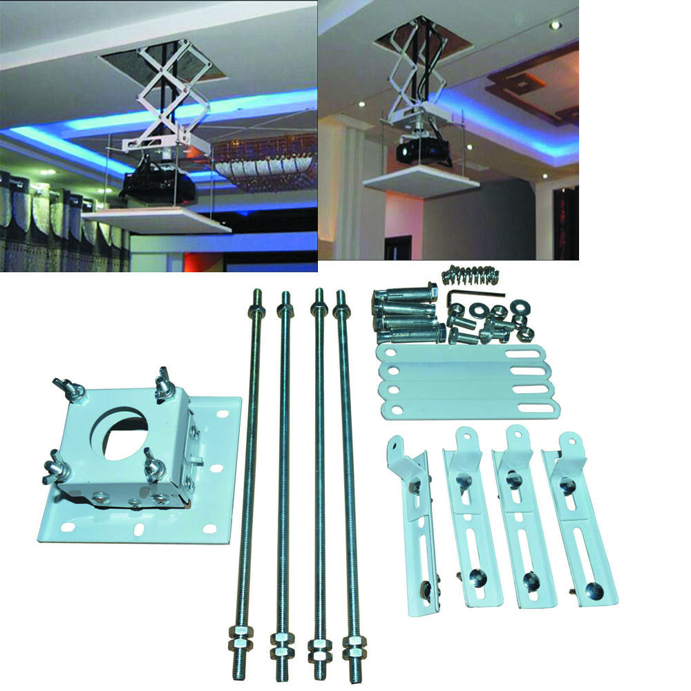 1.5m(4.9 ft) 110V Projector Bracket Motorized Liftor With Remote Control Hidden