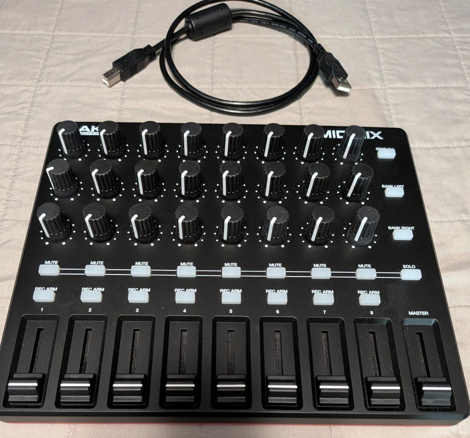 Akai Midimix USB MIDI Mixer/Controller - with DJTECH KNOBS UPGRADE!
