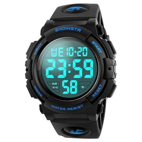 Men's Electronic Watch Digital Backlit Large Dial Outdoor Sports Compatible