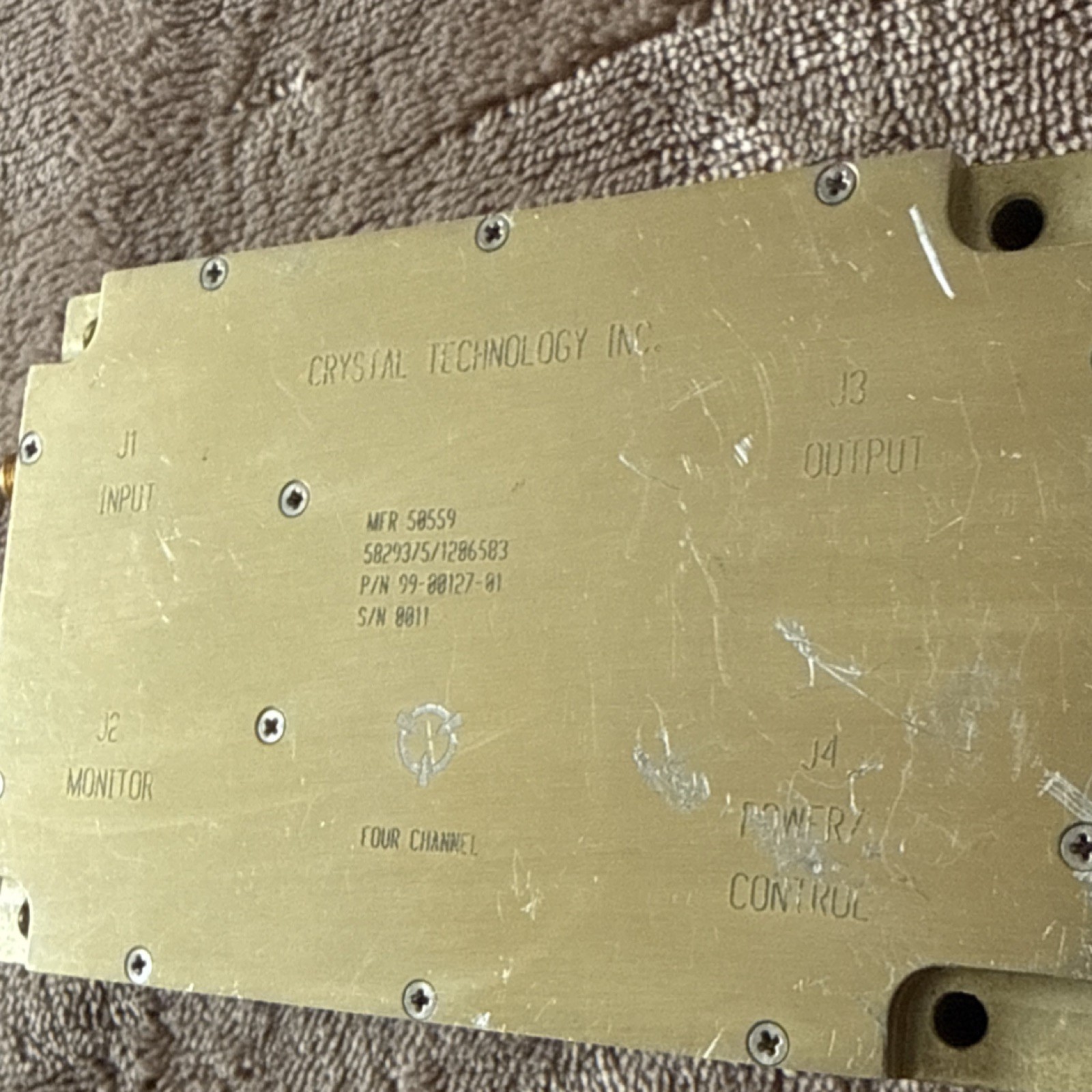 Crystal Technology Inc. RF Microwave Amplifier 582297-1/486583