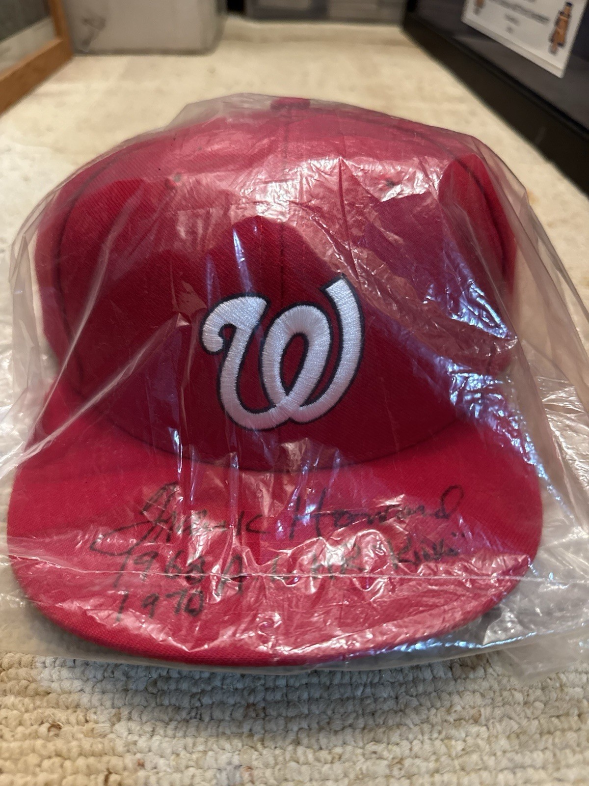 Washington Nationals MLB Hat Signed by Frank Howard