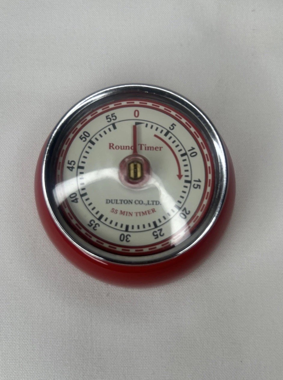Dulton Red Magnetic Kitchen Timer Tested Works Retro MCM Style