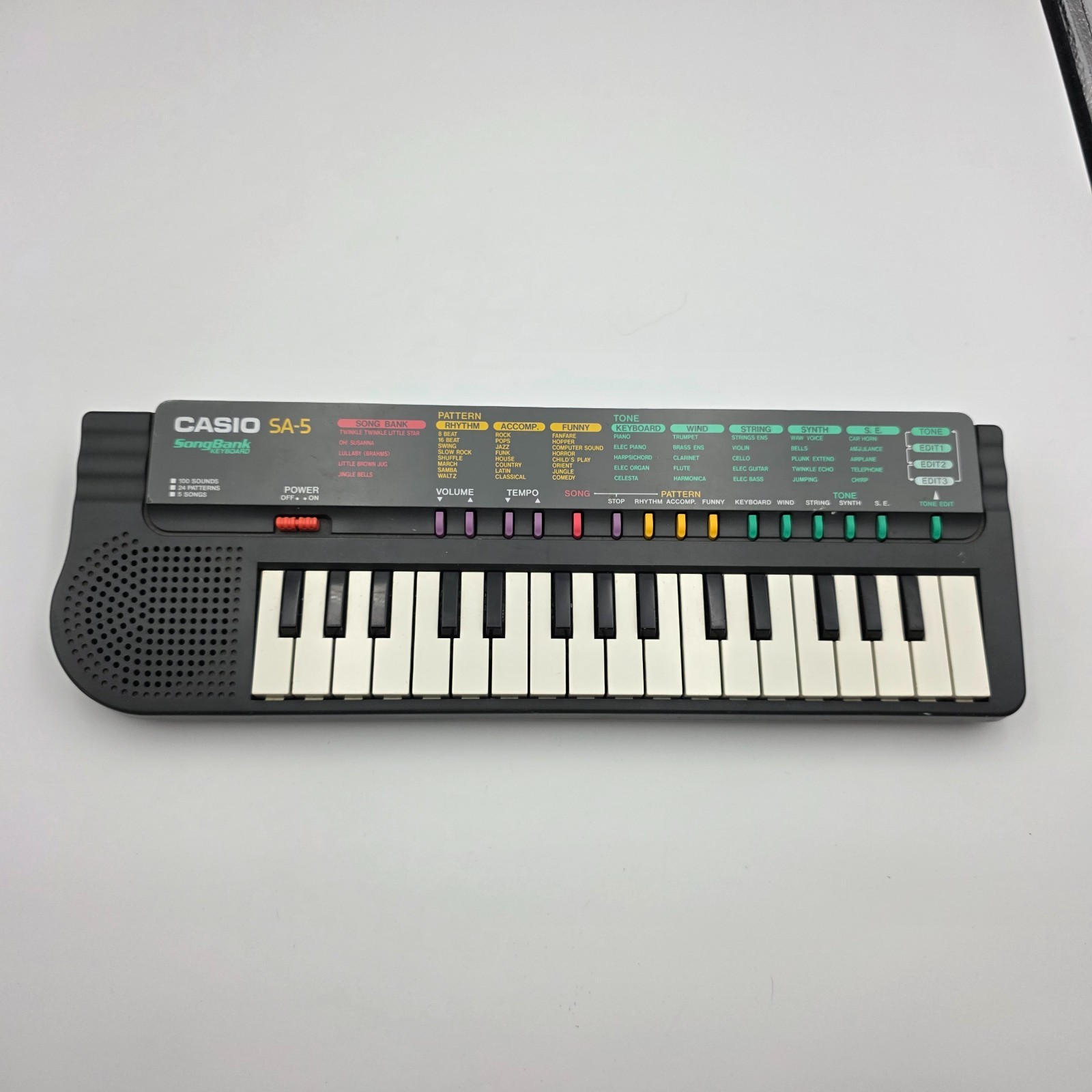 Vintage Casio SA-5 SongBank Keyboard 32 Key Synthesizer Tested Works No Adapter