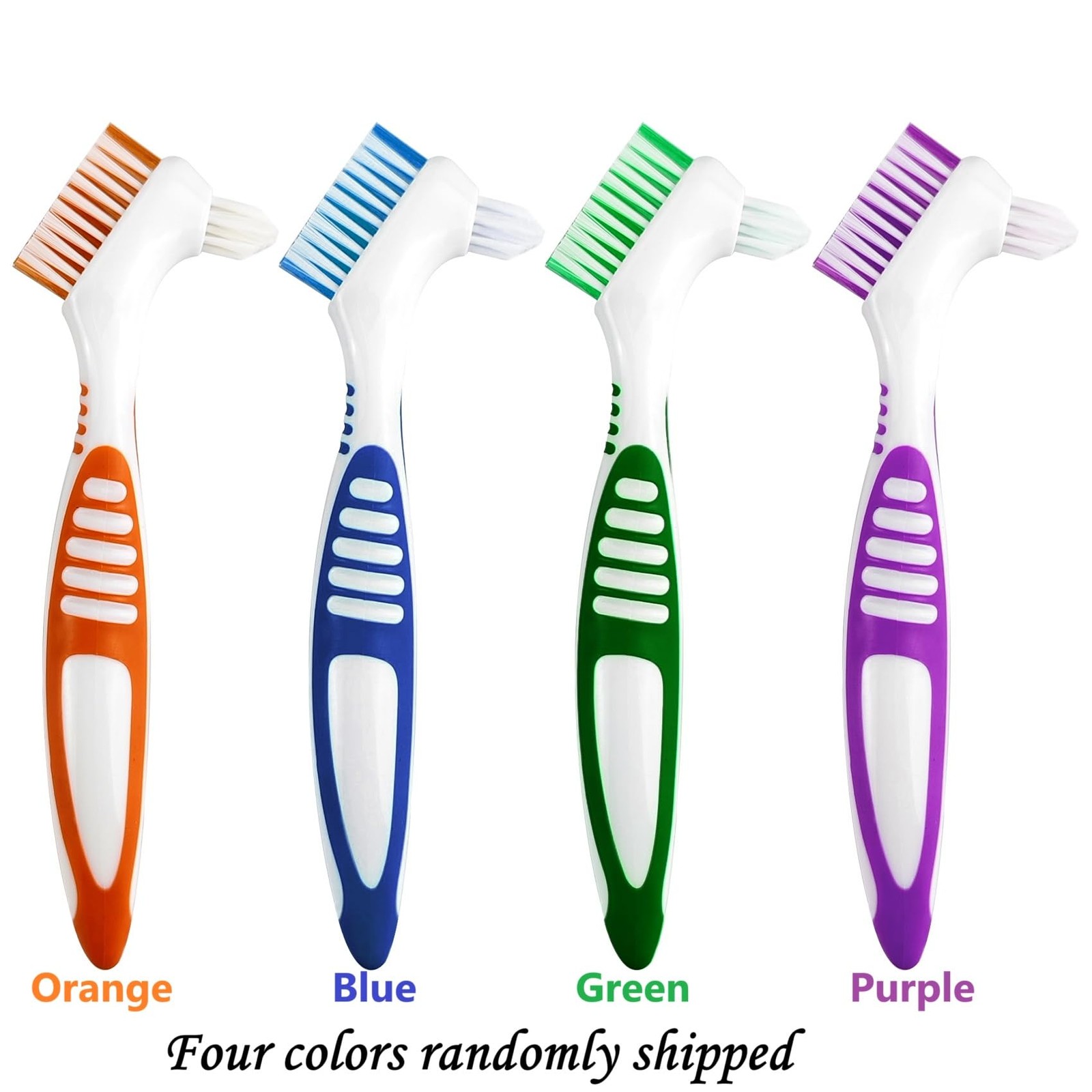 Random Color Premium Dual-Sided Denture Cleaning Brush with Multi-Layered Sof...