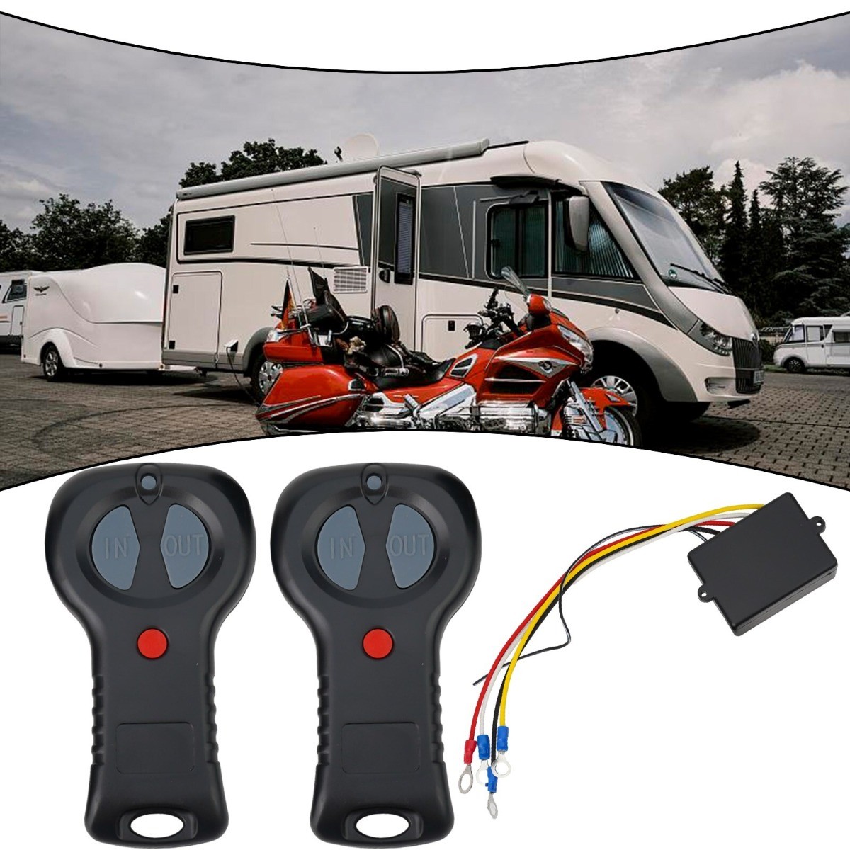 For ATV SUV 1SETS 12V Wireless Electric Digital Winch Remote Control Kit