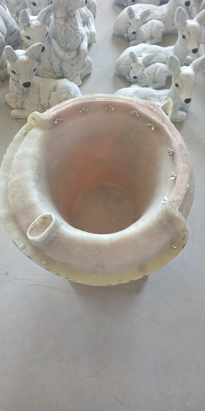 Polyurethane flexible mold with a plastic frame"Rose pot"