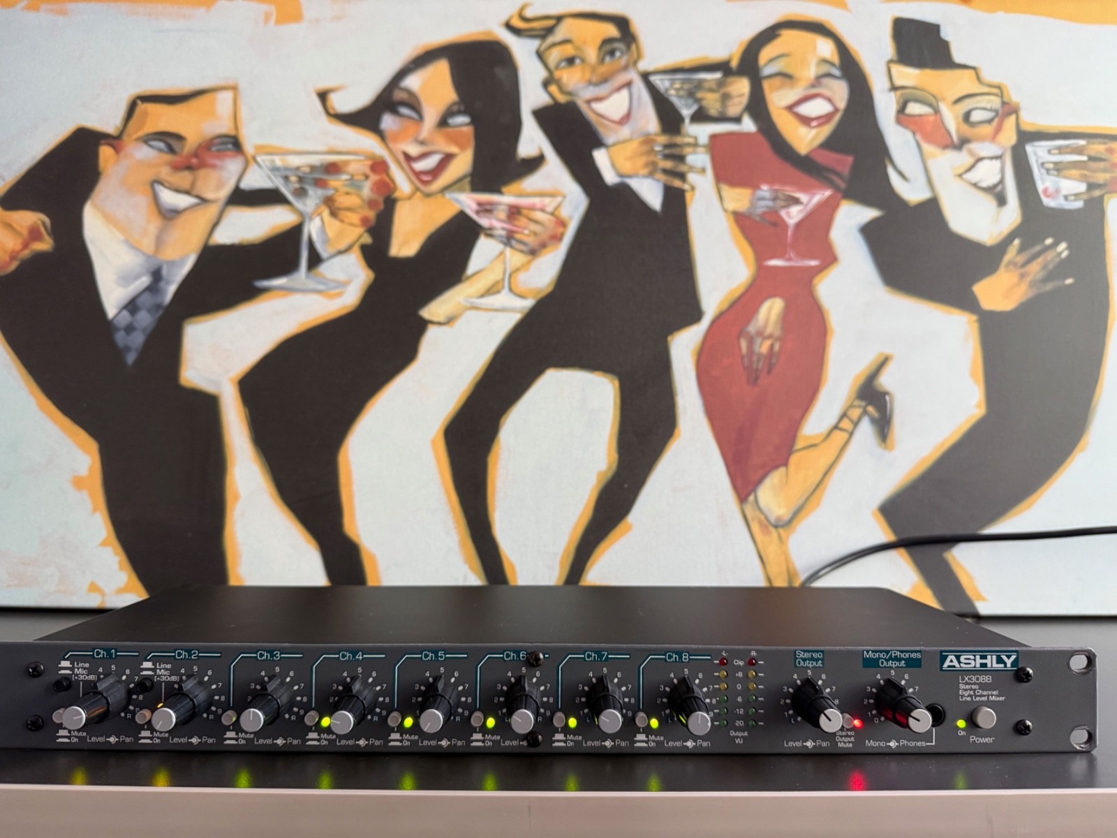 Ashly LX-308B Stereo 8-Channel Line Level Mixer