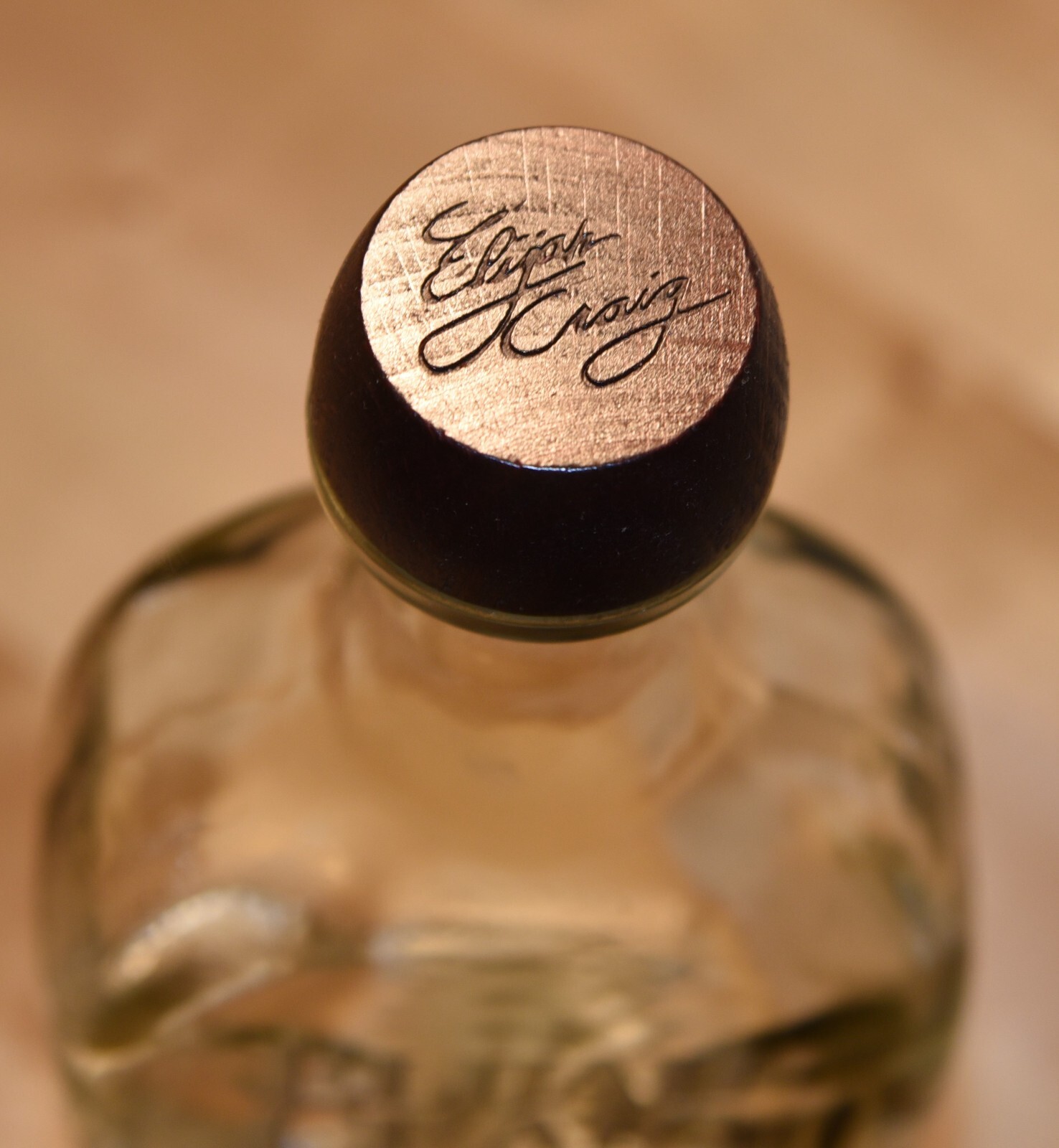 Elijah Craig Small Batch 94 Bourbon Whiskey Bottle - Empty 750 ml Wood Stopper