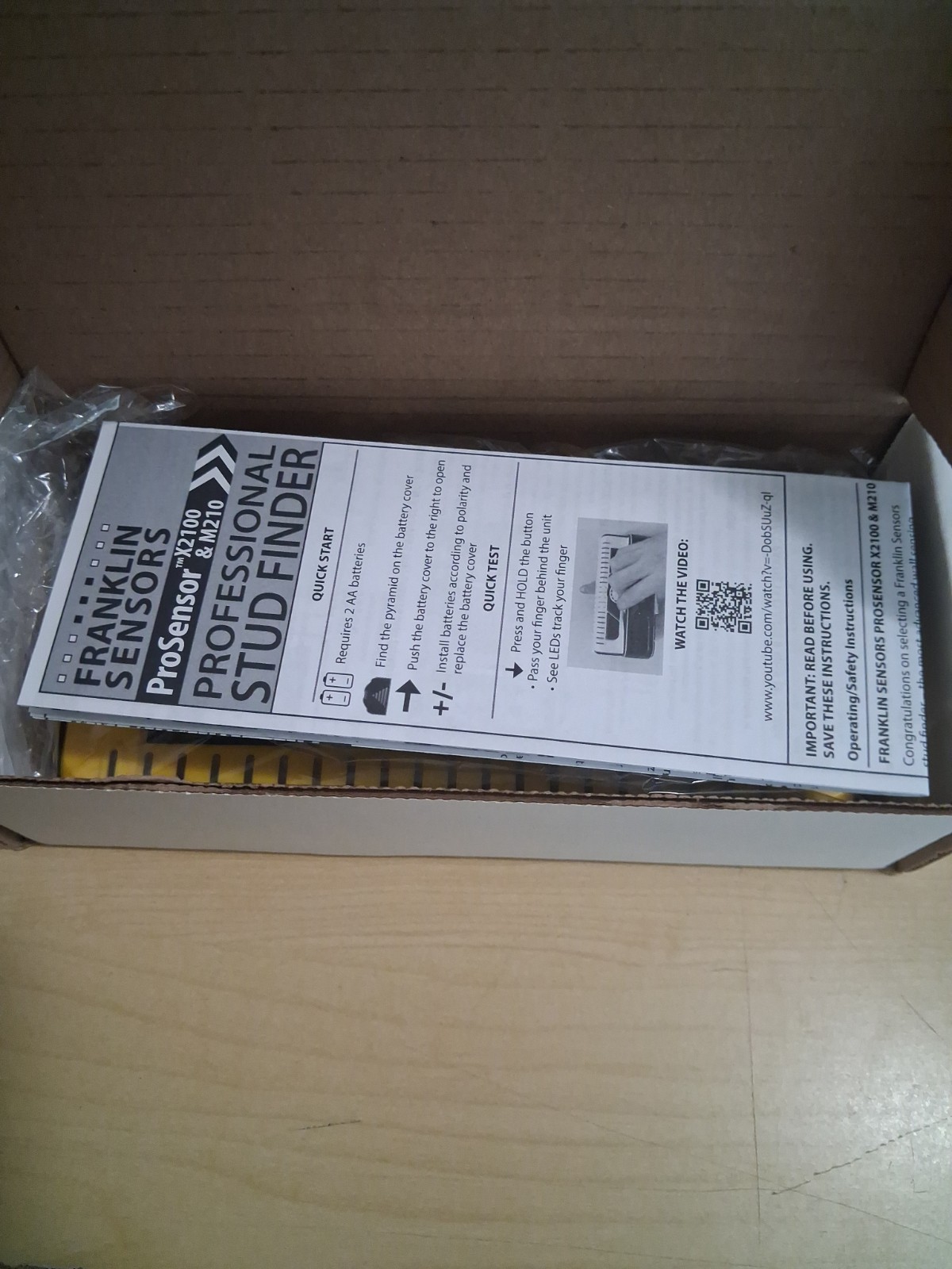 ProSensor M210 Professional Stud Finder With Live Wire Meter "NEW CONDITION"