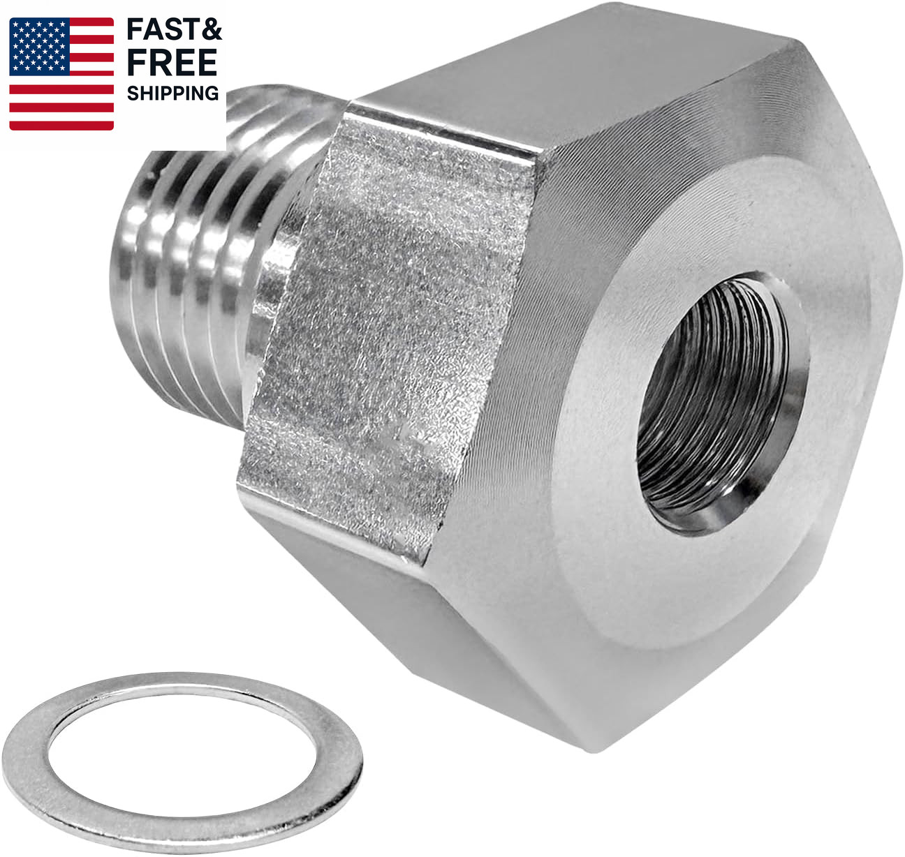 LS Swap Oil Pressure Sensor Adapter, M16-1.5 to 1/8 NPT Thread Pipe Fitting Adap