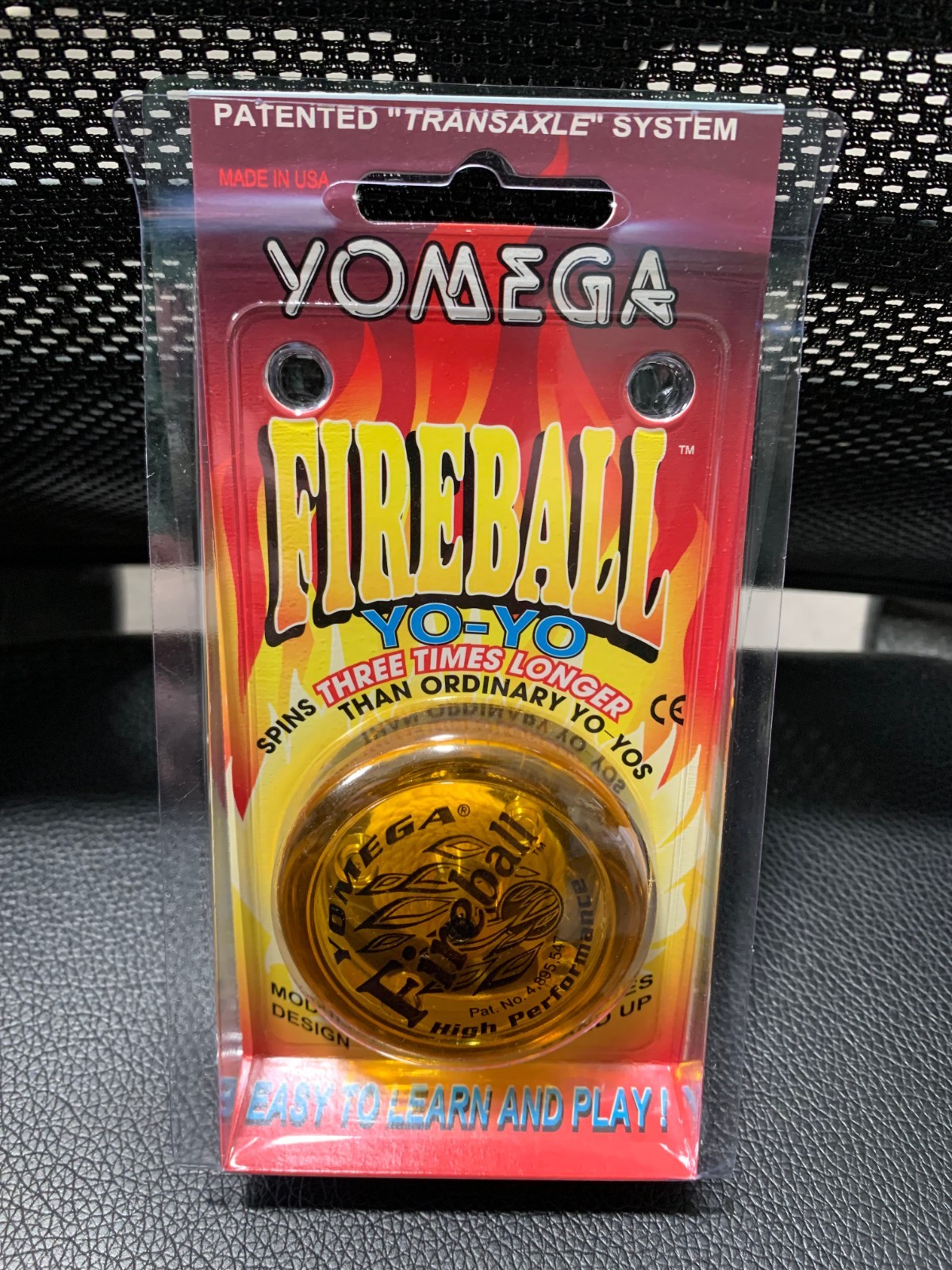 Vintage Yomega Yo-Yo Corp MADE IN USA Fireball High Performance Yo-Yo Amber New