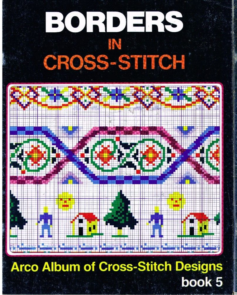 Cross Stitch Border Motifs Designs Arco Album Pattern Book 5 Borders 1985 VTG