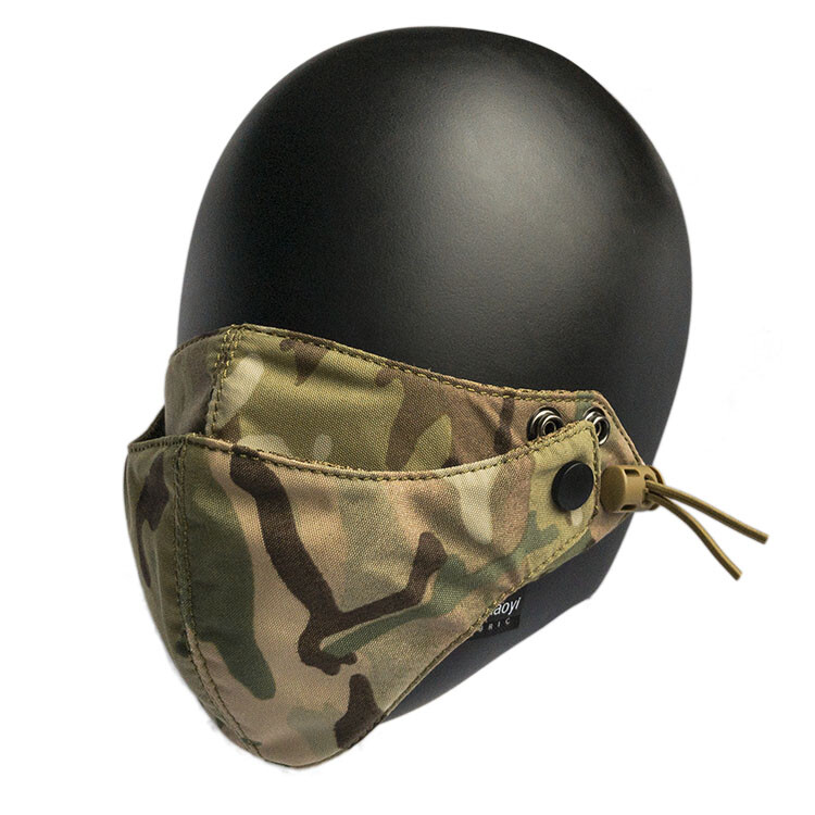 Tactical Riding Half Face Mask Double Layer Camouflage Face Shield