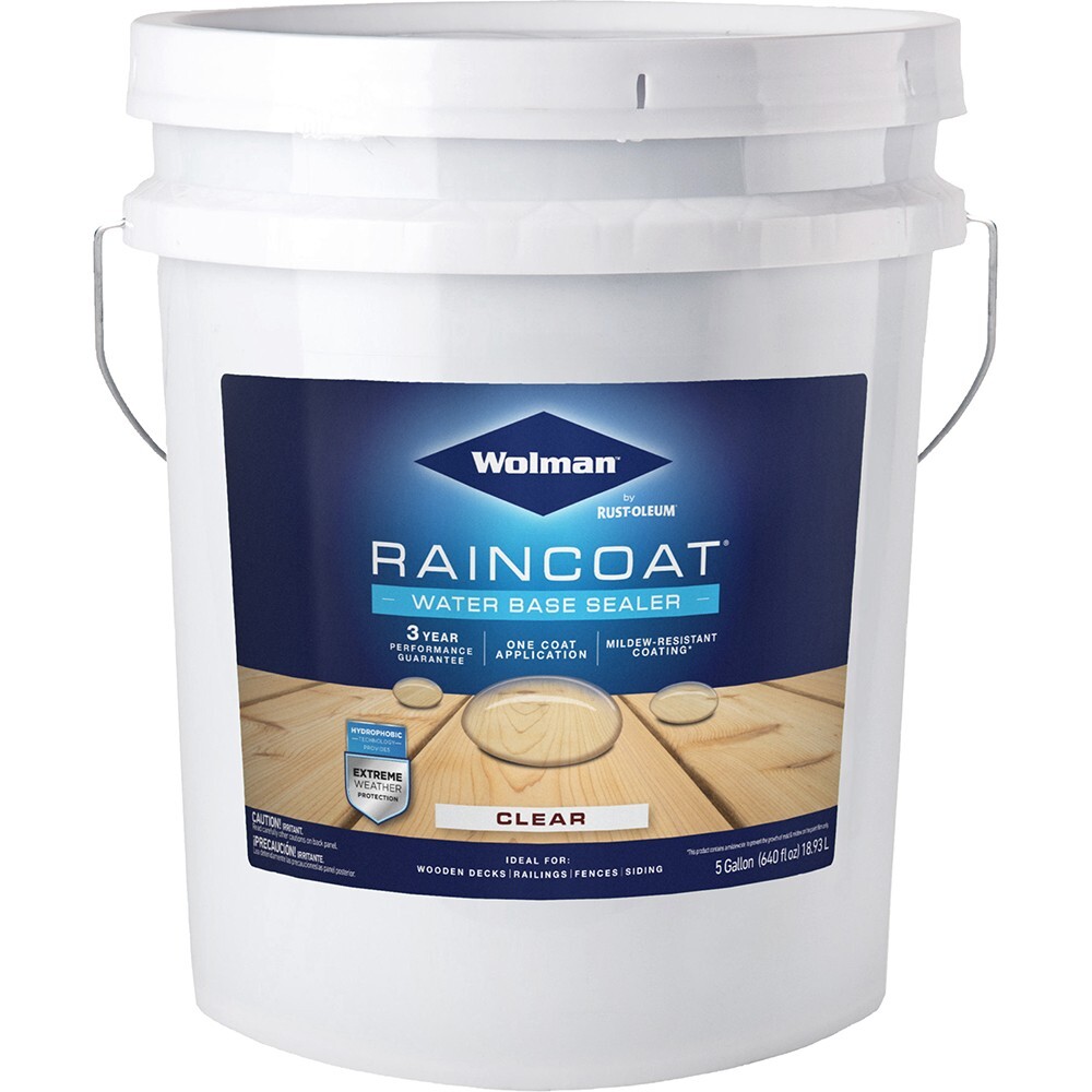 Wolman 288345 RainCoat One Coat Clear Sealer Water-Based 5gal