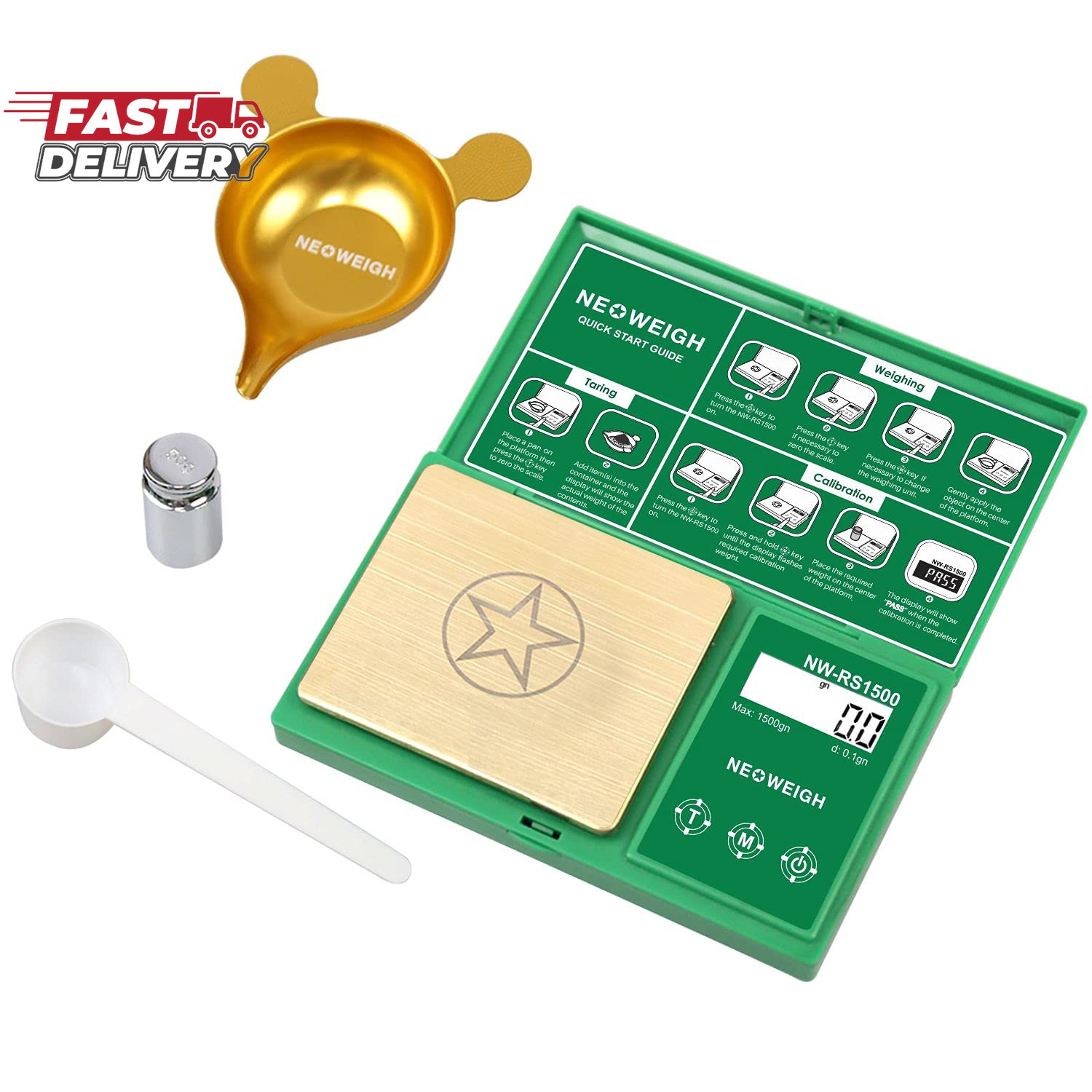 Reloading Scale, Powder Scale for Reloading, 1500 Grains X 0.1 Gn, Digital Powde