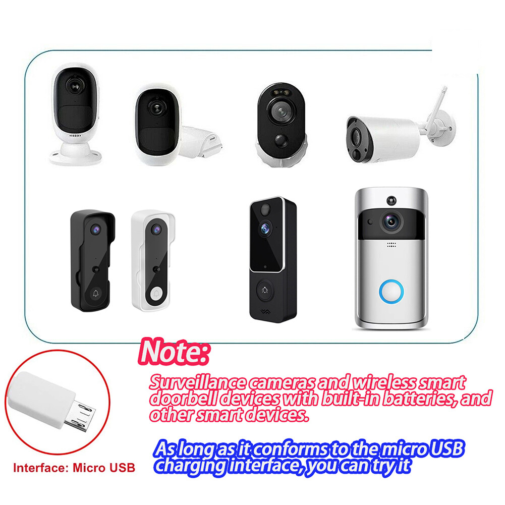 Solar Panel for Ring Spotlight Stick Up Camera Plus Security Cam Battery Charger