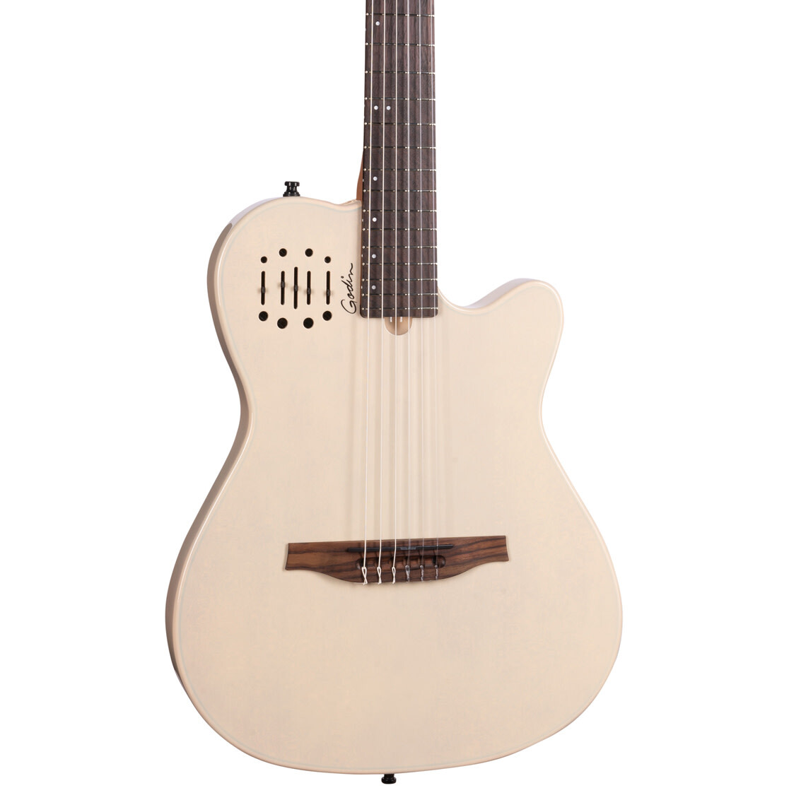 Godin Multiac Mundial Nylon-String Acoustic-Electric Guitar, Ozark Cream w/ Bag