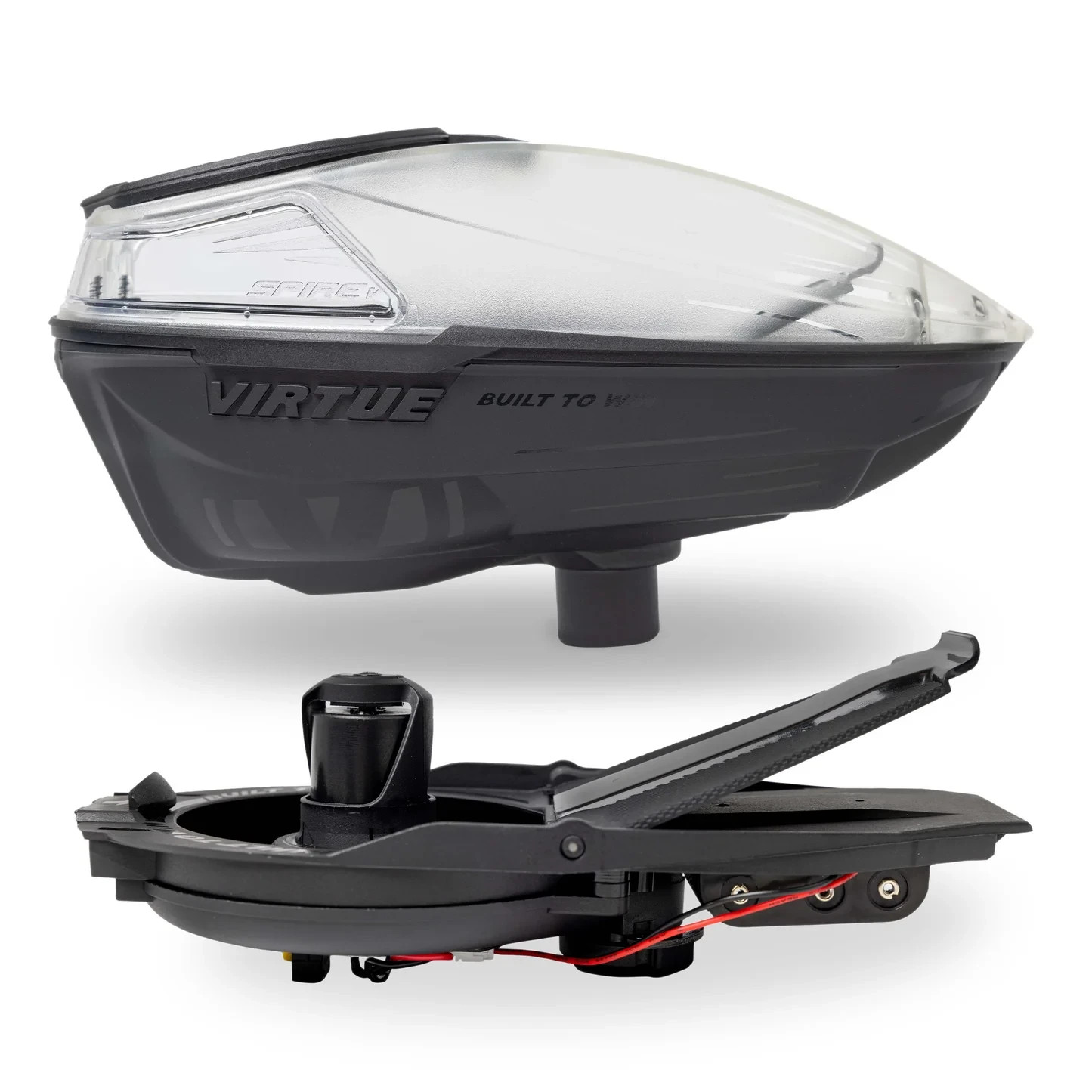 Virtue Spire V Paintball Loader Hopper - LE Dust Crystal Clear/Black