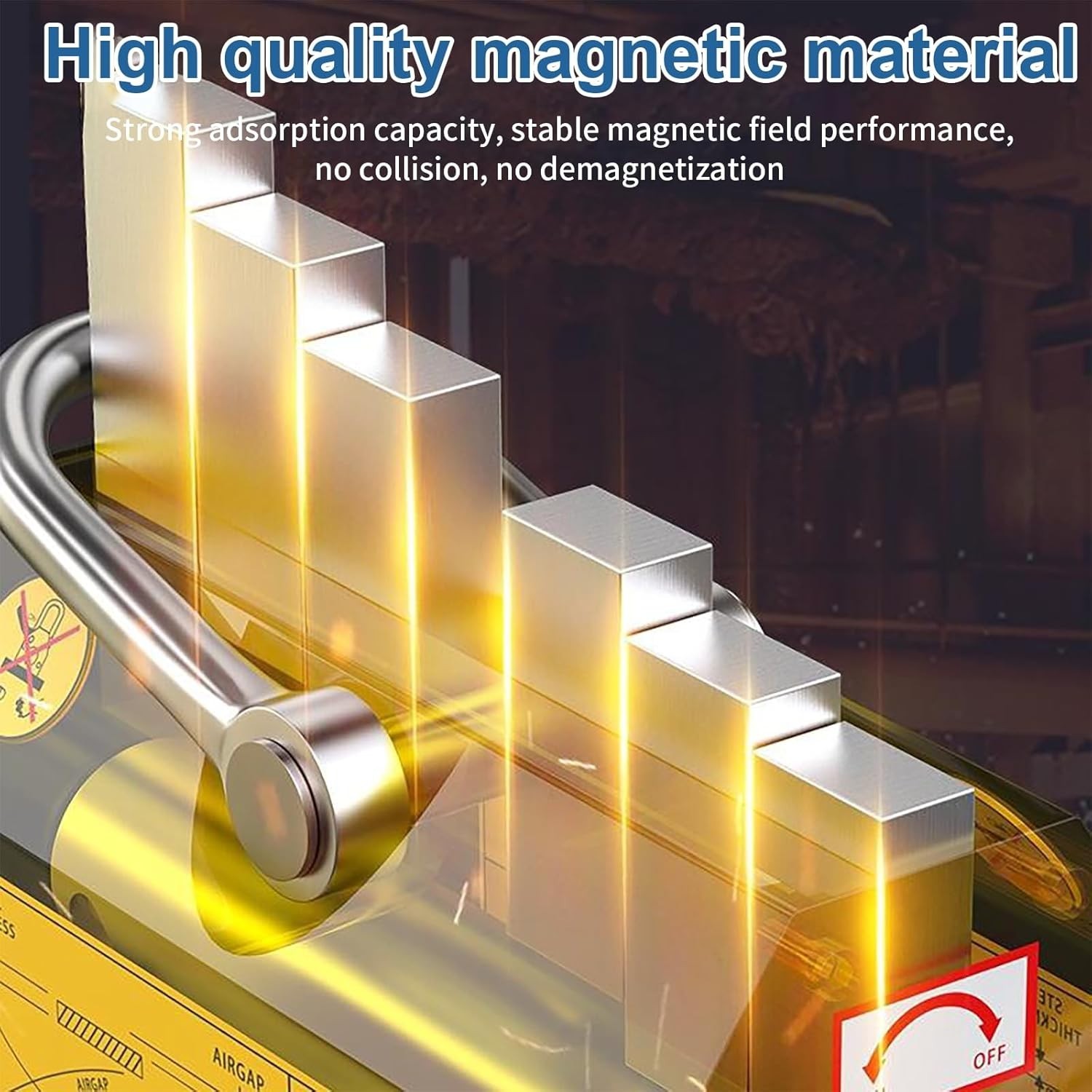 Robust 440 lb Magnetic Lifter with Chrome Hook – Effortless Lifting Solutions