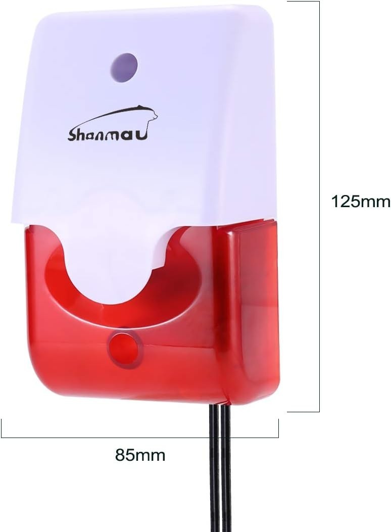 High / Low Water Level Sensor Detector Alarm 120 Db Red Strobe Siren, Adjustable