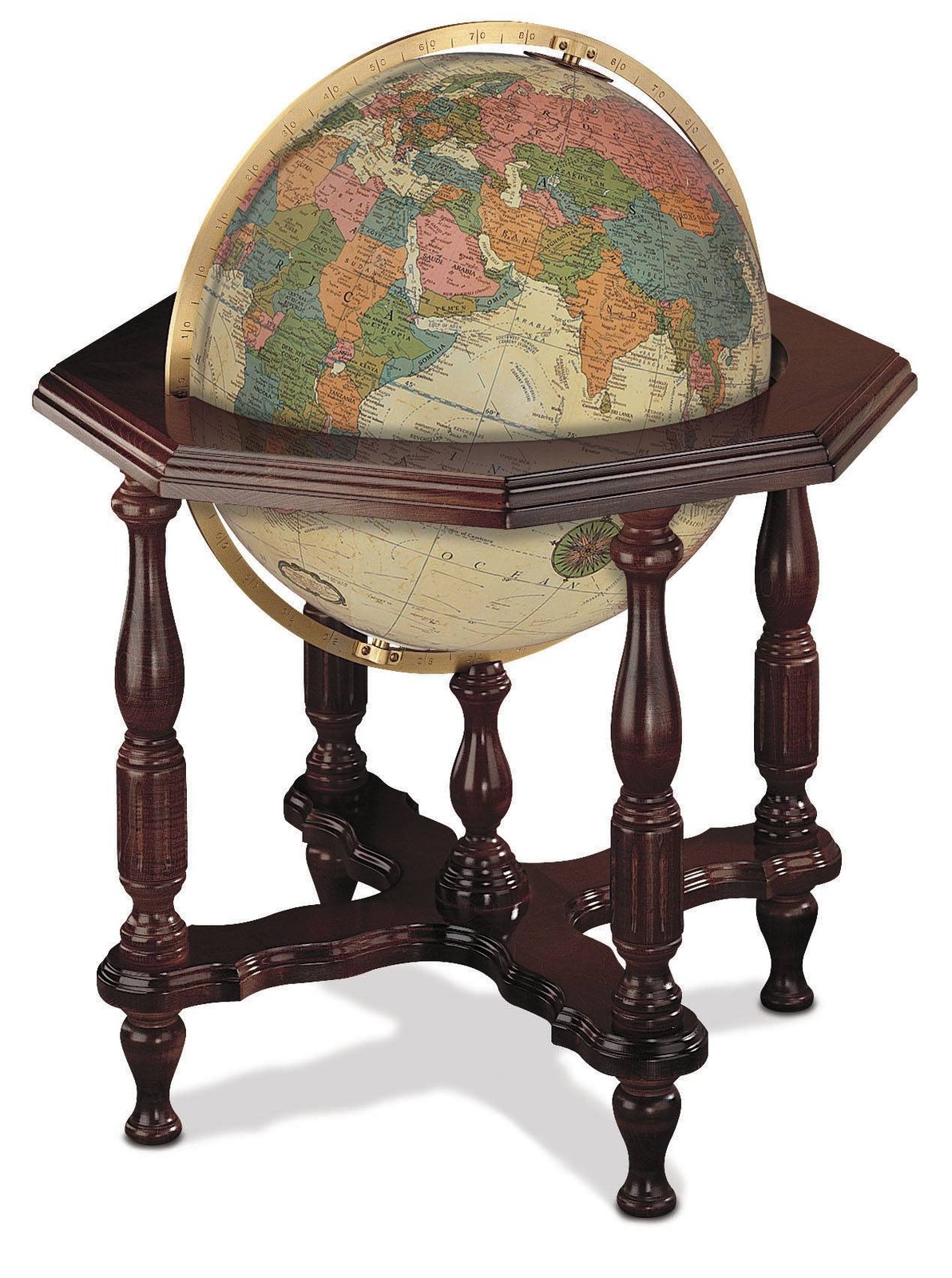 Replogle Statesman Illuminated Floor Globe - Antique Ocean - 20 Inch
