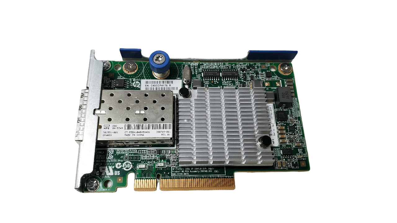 HP 534FLR-SFP+ Dual Port 10Gb Network Adapter 700749-001 701531-001 No SFPs