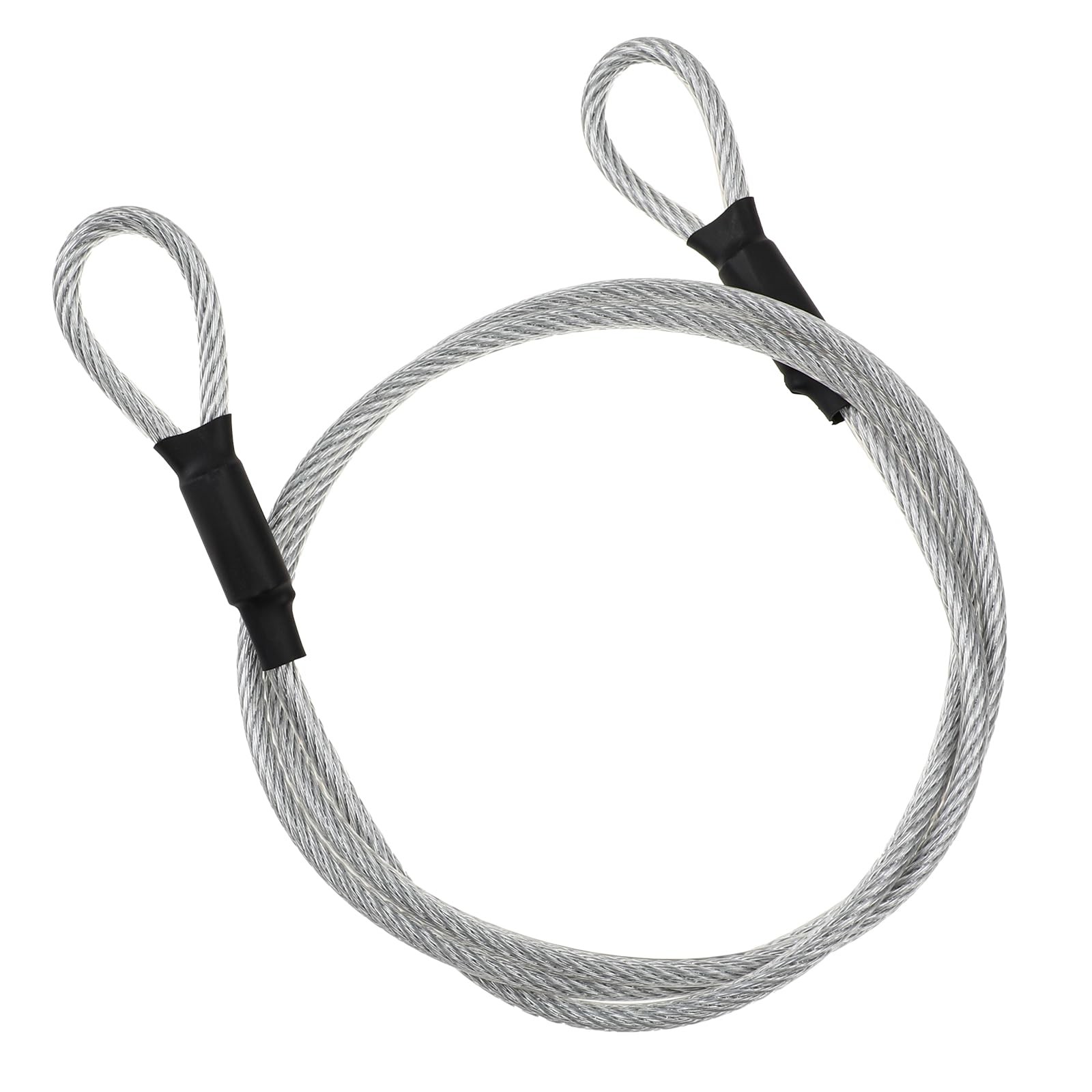 Stainless Steel Security Cable 4Ft, 5mm AntiTheft Wire Rope for Padlocks &