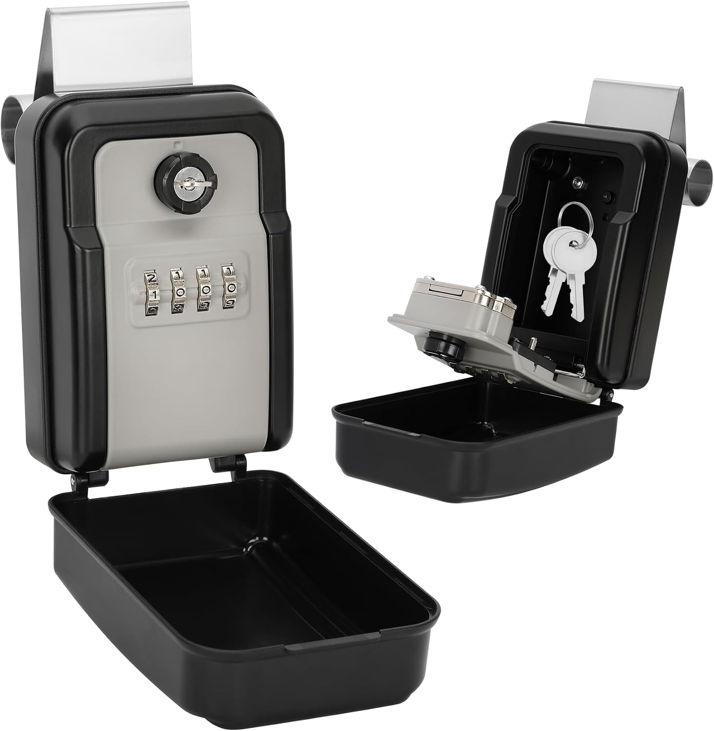 2026 Upgrade Car Key Lockbox, Window Mount Box, Car Window Punch Button Lock Box
