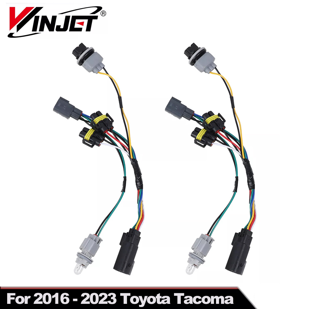 Pair LED Headlights Wiring Convert Harness Kits For 2016-2023 Toyota Tacoma Lamp