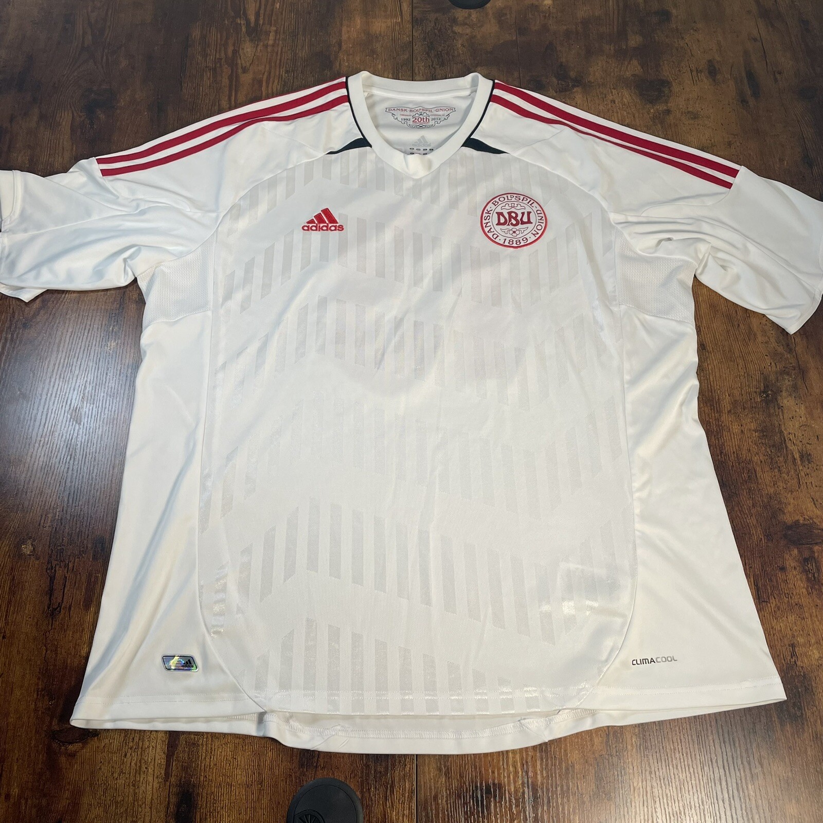 DENMARK 20th ADIDAS JERSEY DANSK BOLDSPIL UNION 2XL