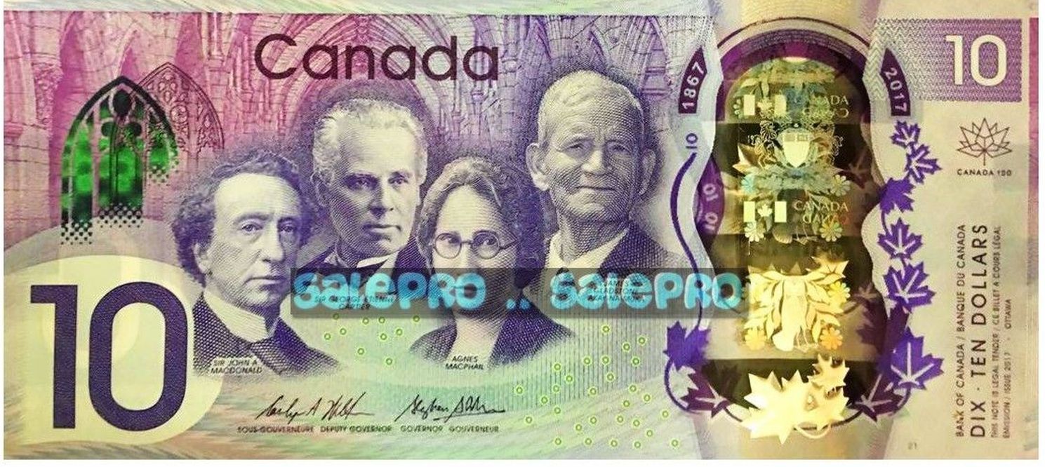 CANADA 2017 LIMITED EDITION POLYMER HOLO PREFIX CDB $10 DOLLAR NEW BANKNOTE UNC