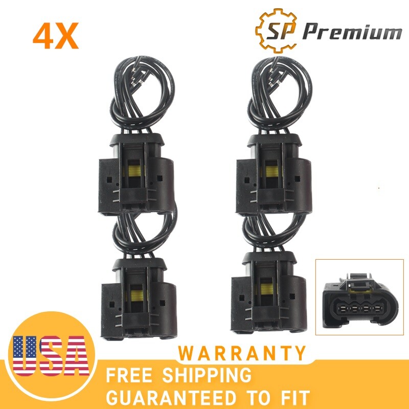 4PCS Ignition Coil Connector Wire Harness For Porsche 911 Cayenne Panamera Macan