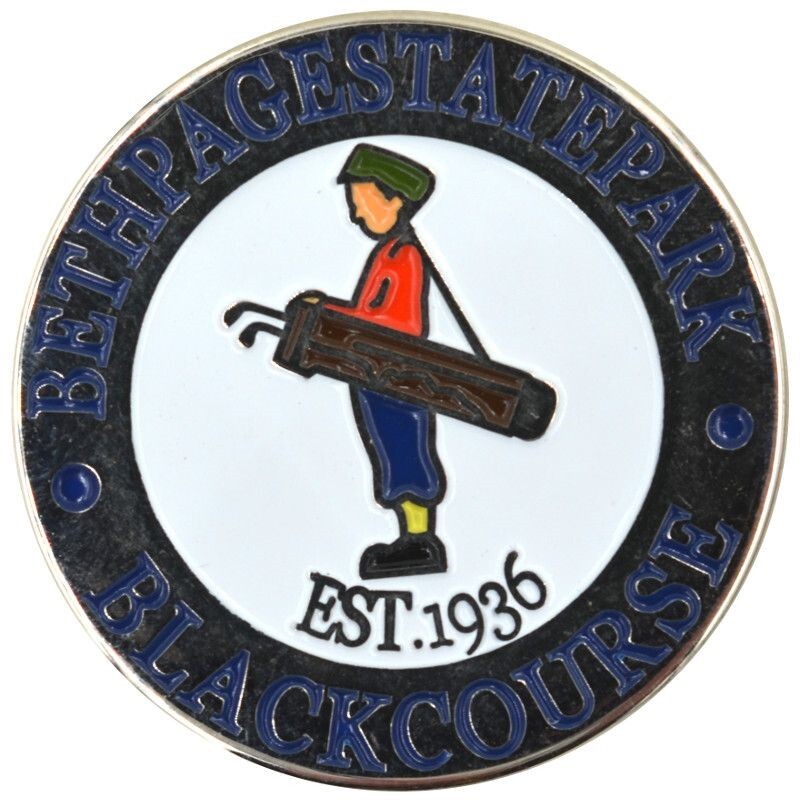 BETHPAGE BLACK - Blue - Logo Golf BALL MARKER
