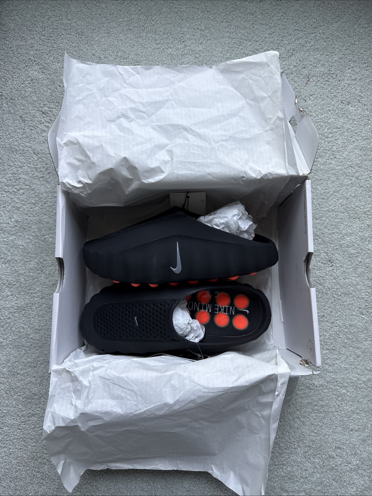 Nike Mind 001 Comfort Slides - NEW - Sizes 10 Black