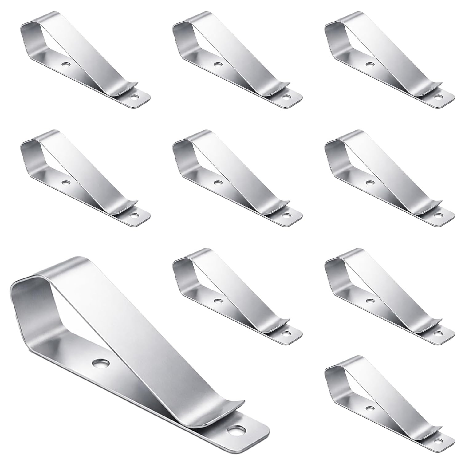 10 Pcs Garage Door Opener Clip for Visor, Stainless Steel Remote Visor Clips, Me