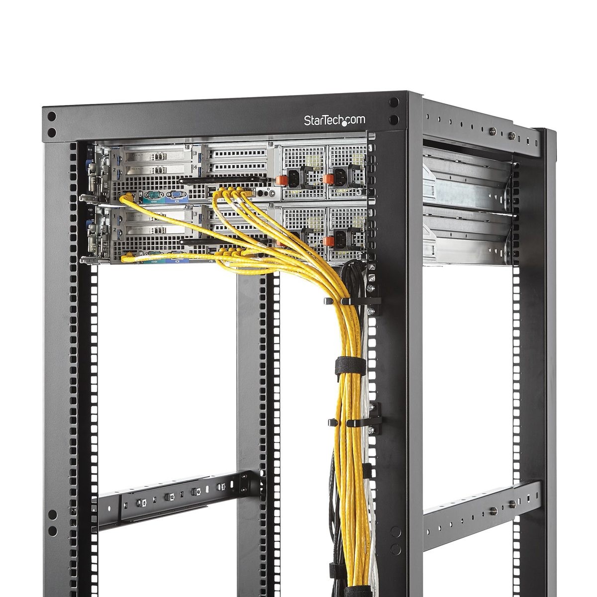 StarTech 1.8x3.9" 1U Vertical Server Rack Cable Management D-Ring Hook